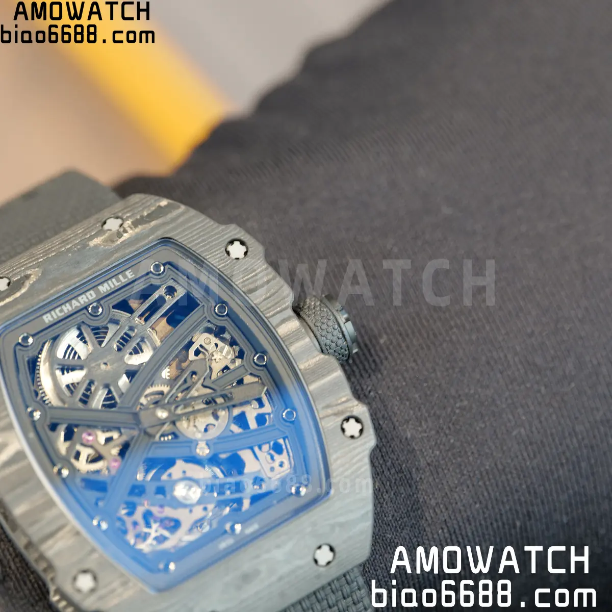 RICHARD MILLE RM67-02 Black NTPT All Black Skeleton Dial on Black Elastic strap CRMA7 Clone V10 98 269dca9466c1fe6 阿默表行AmoWatch