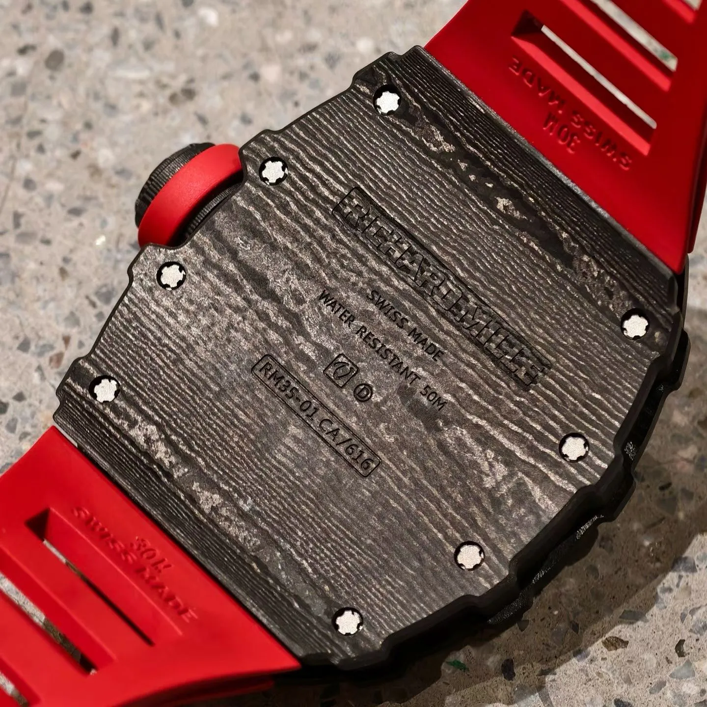 RM35-01 NTPT Mille Studio 1:1 Best Edition on Red Rubber Strap RMUL3 Super Clone (Custom Case Set) 26 27be0d17d444f52 AMO Watch