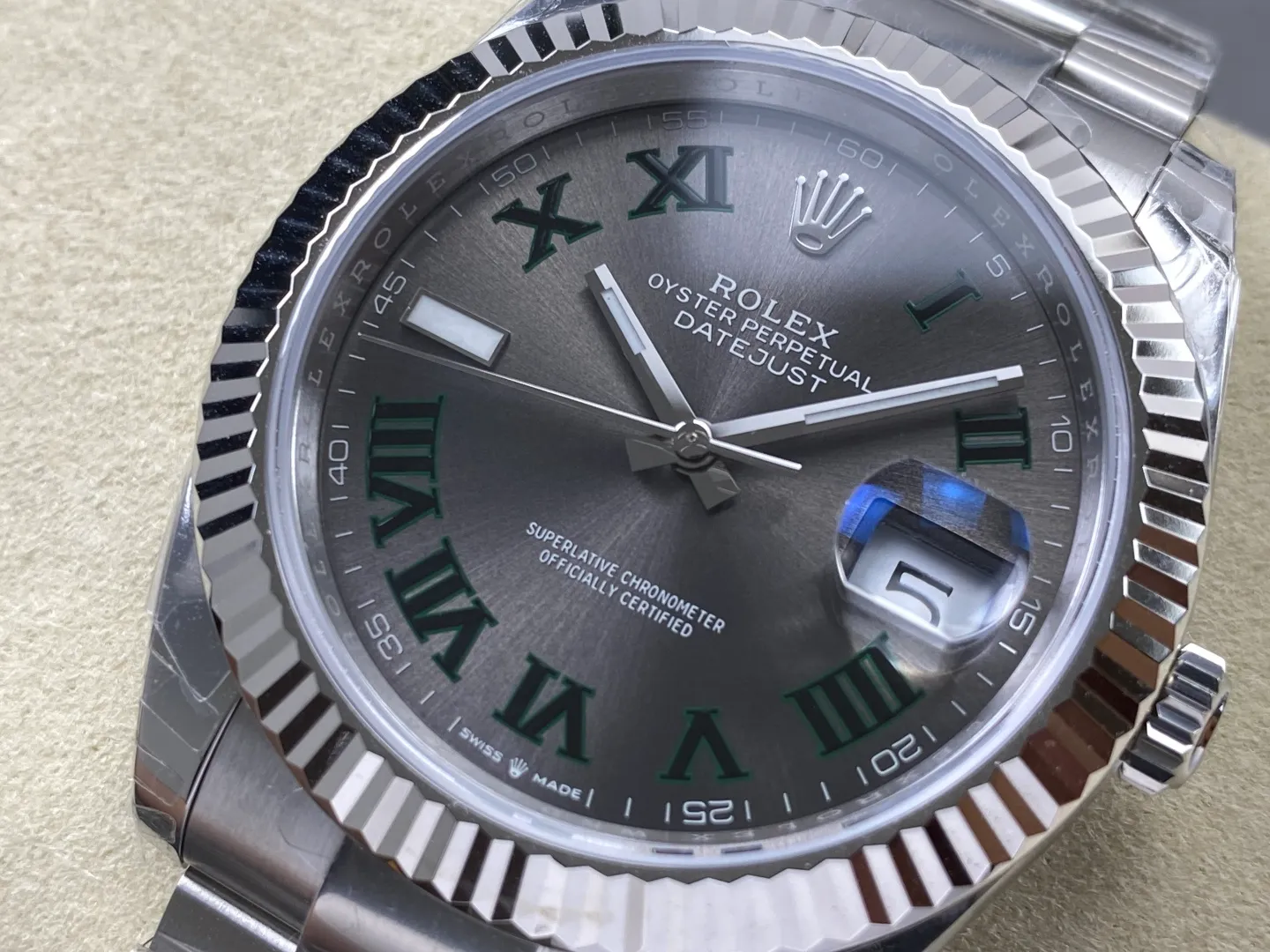 Rolex DateJust 41 126334 WKD 1:1 Best Edition Gray Roman Dial on Oyster Bracelet JH3235 (Free Sprung) 33 292562cbdd4ae74 AMO Watch