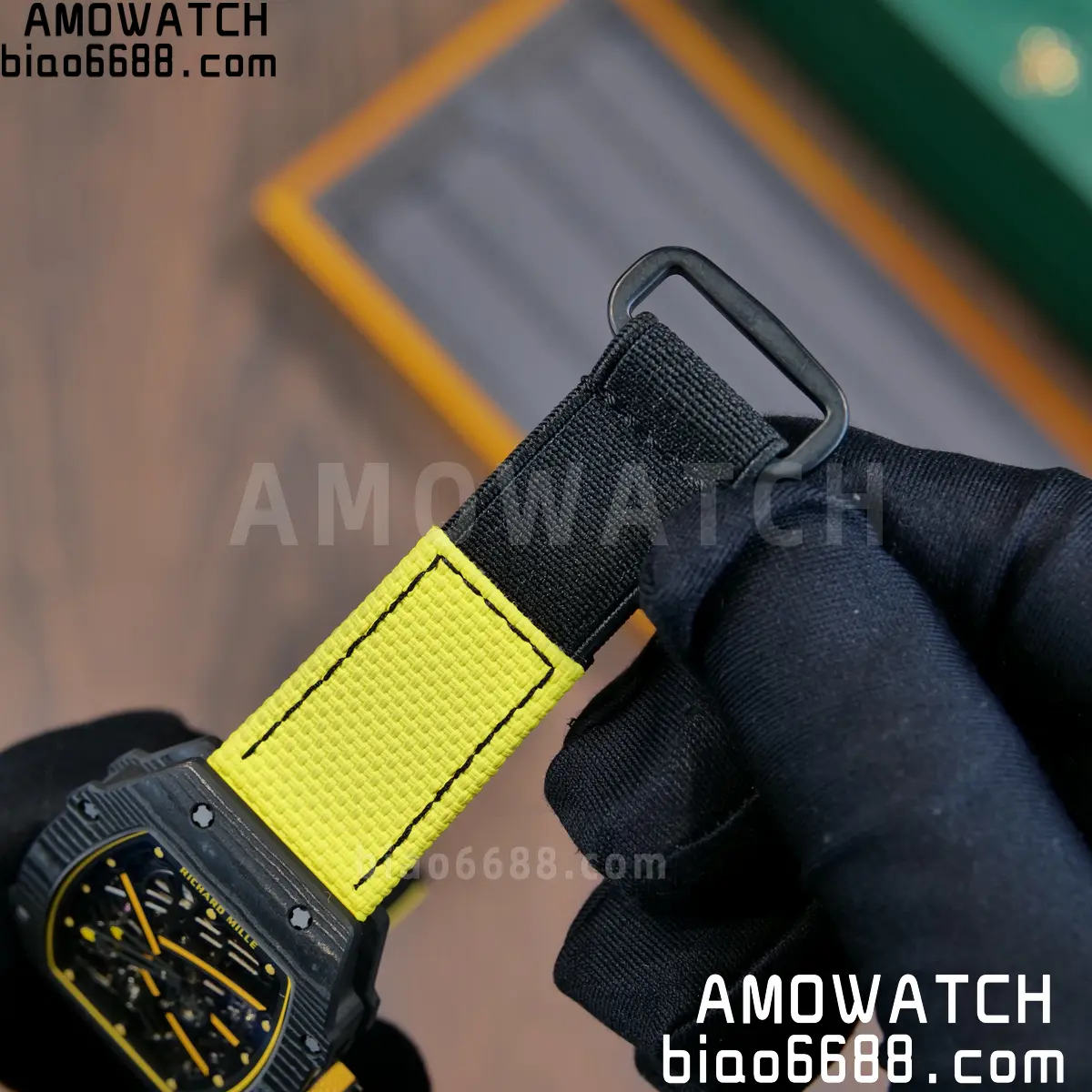 RICHARD MILLE RM67-02 Black NTPT Yellow Skeleton Dial on Yellow Nylon Strap CRMA7 Clone V10 89 2e20ddf03141b4e 阿默表行AmoWatch