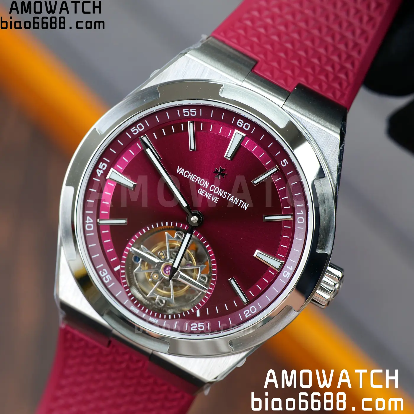 VC Overseas 42.5mm 6000V BBS Factory Best Edition Red Dial Red Rubber Strap Tourbillon 90 34f6de4667e31fe AMO Watch