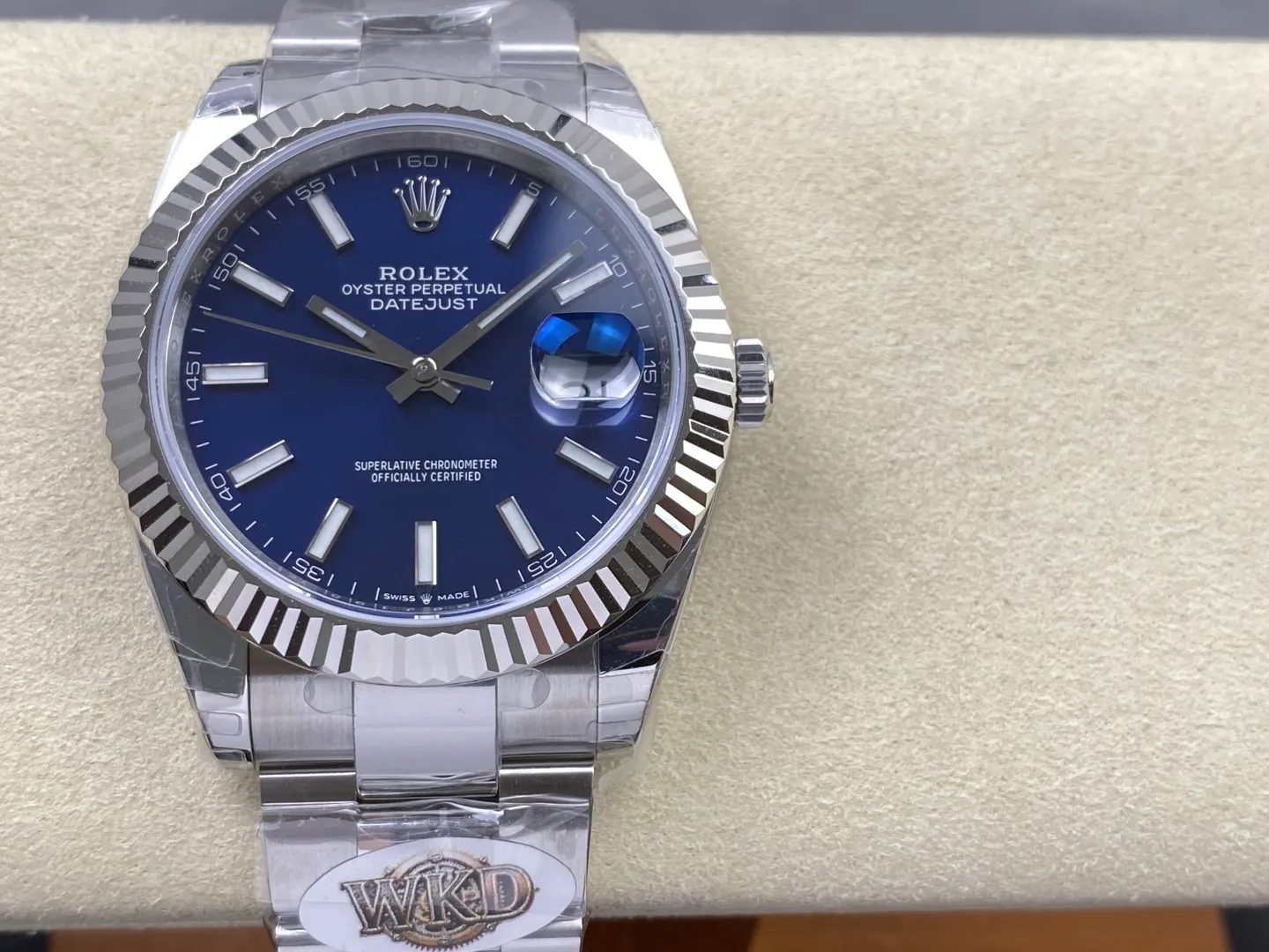 Rolex DateJust 41 126334 WKD 1:1 Best Edition Blue Dial on Oyster Bracelet JH3235 (Free Sprung) 32 350c884eb901ba0 AMO Watch
