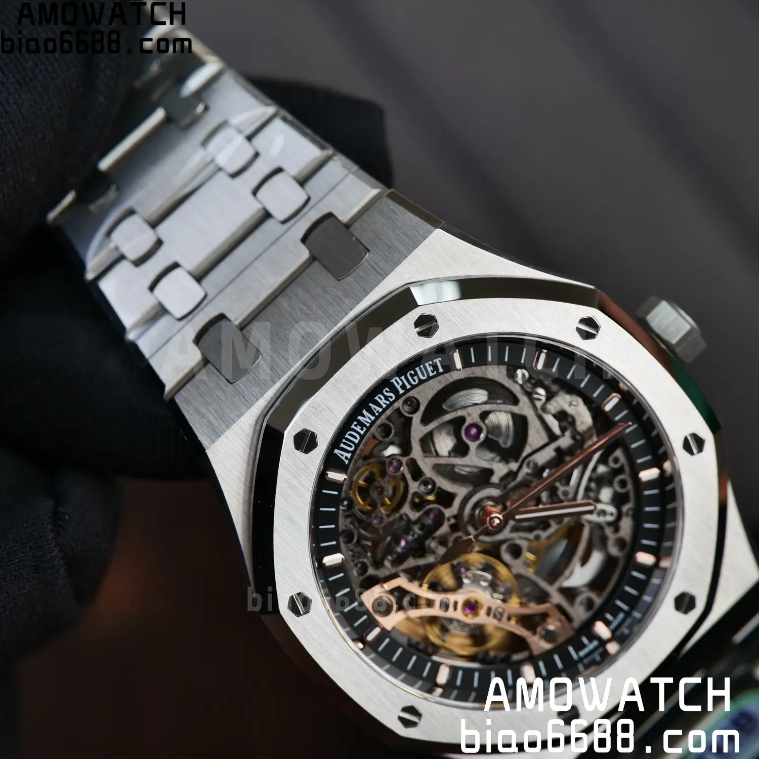Royal Oak 41mm Openworked 15407 SS THB 1:1 Best Edition on SS Bracelet SA3132 V4 (Free Sprung) 84 3775590070b5683 AMO Watch