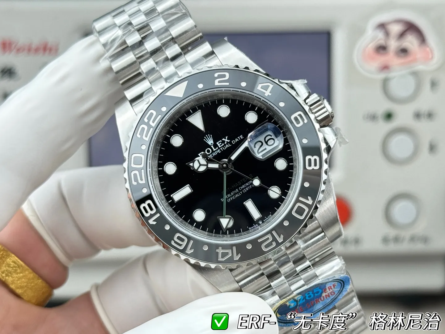 Rolex GMT-Master II 126710 GRNR 904L Steel ERF 1:1 Best Edition on Jubilee Bracelet JH3285 (Free Sprung) 21 3ab037d133777ae AMO Watch