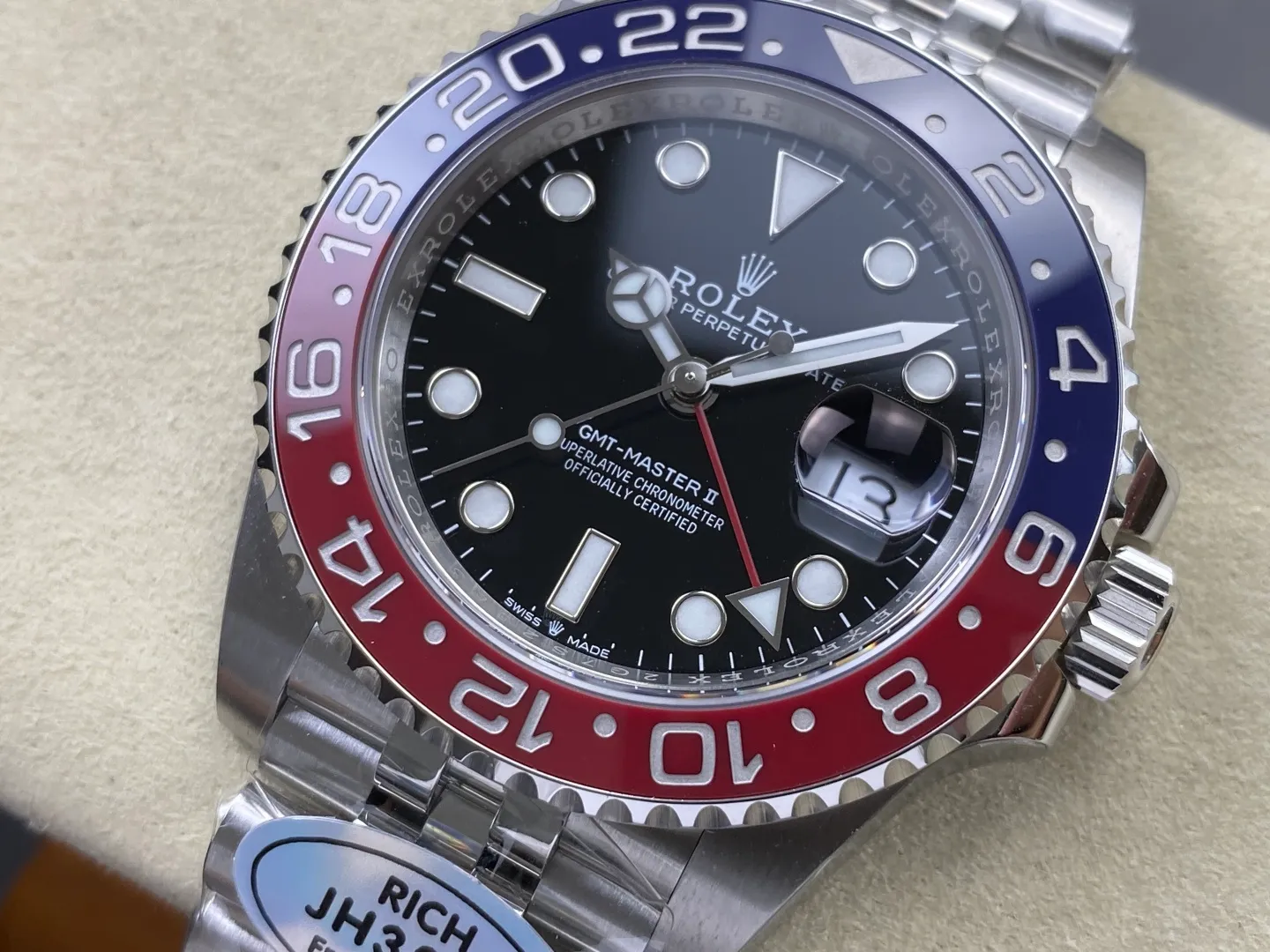 Rolex GMT-Master II 126710 BLRO 904L Steel RICH 1:1 Best Edition on Jubilee Bracelet JH3285 (Free Sprung) V2 31 3e500e4683bb7d3 阿默表行AmoWatch