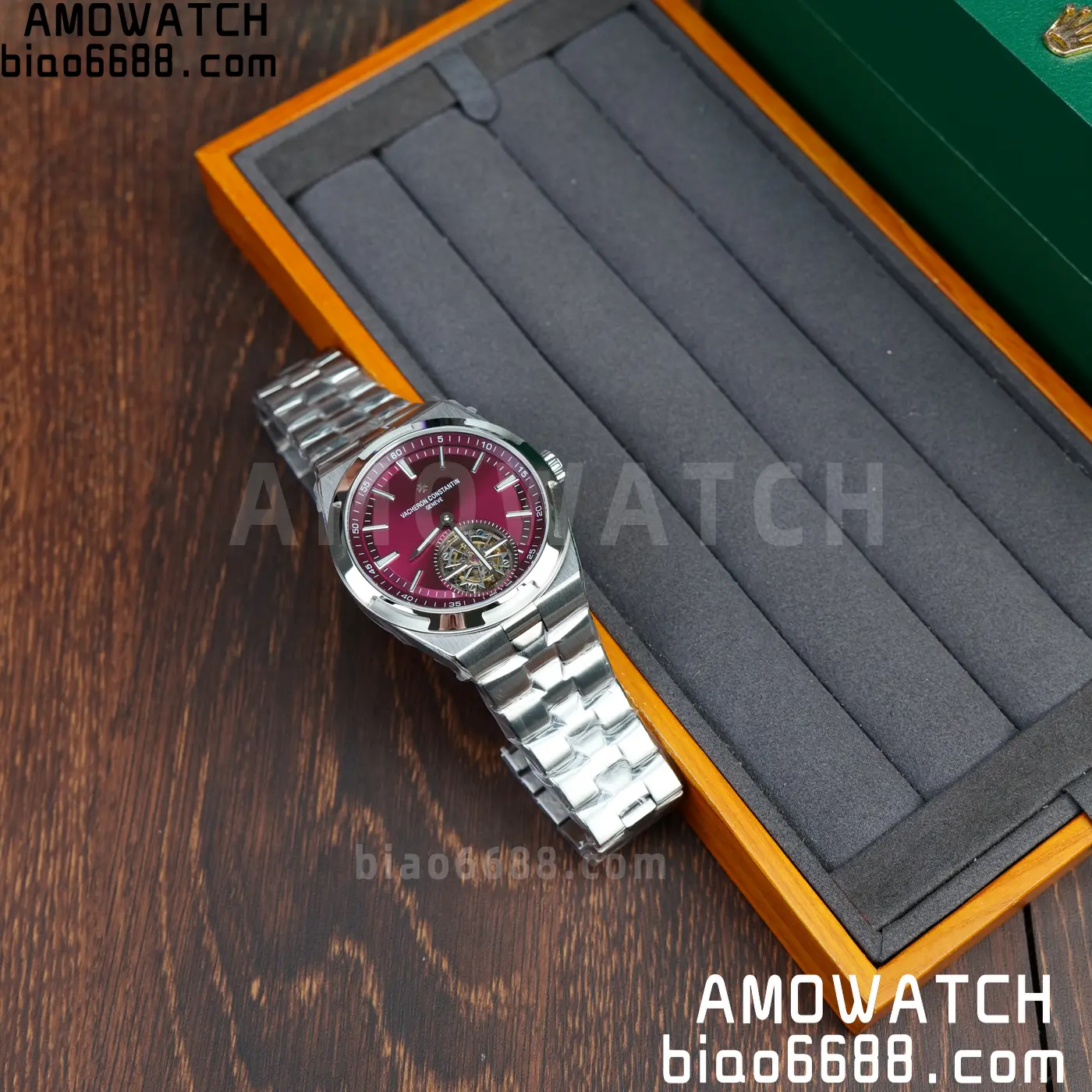 VC Overseas 42.5mm 6000V BBS Factory Best Edition Red Dial SS Bracelet Tourbillon 63 3efa51f71b3453b AMO Watch