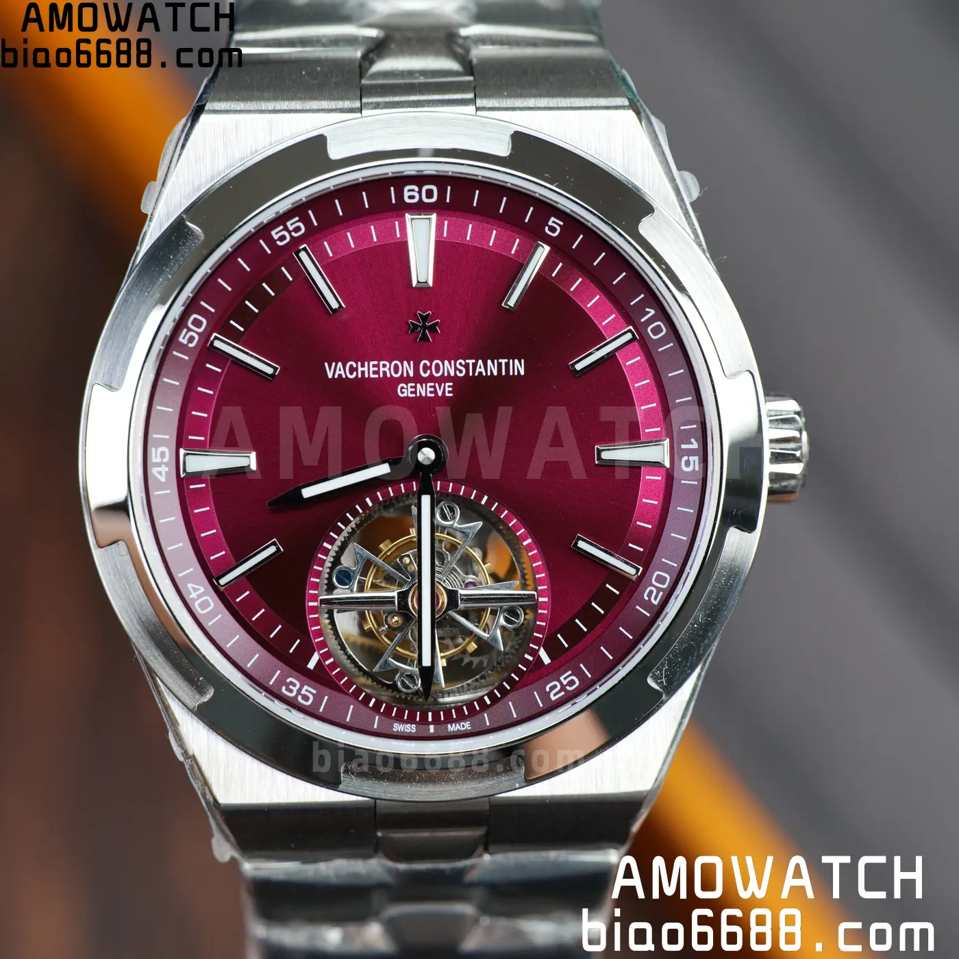 VC Overseas 42.5mm 6000V BBS Factory Best Edition Red Dial SS Bracelet Tourbillon 70 3f4192fbc33f703 AMO Watch