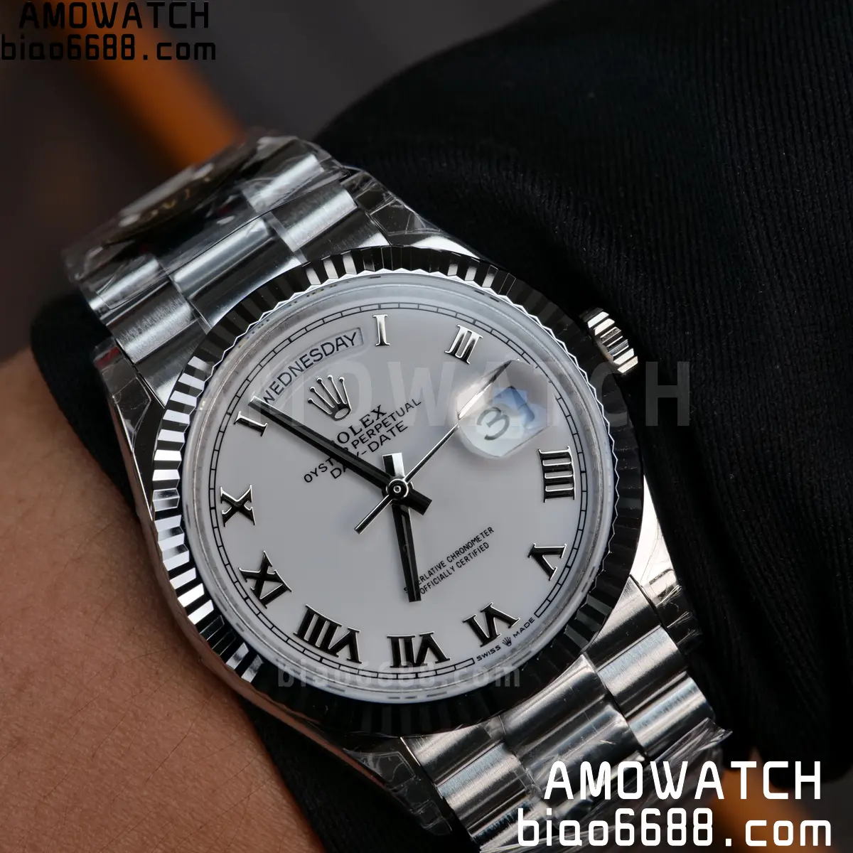 Rolex DayDate 128236 36mm KF 1:1 Best Edition Silvery Roman Dial (Gain Weight) 91 3fbade269815dfc 阿默表行AmoWatch