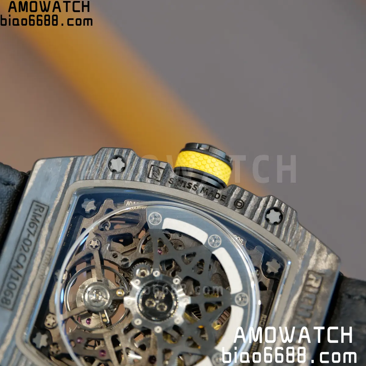 RICHARD MILLE RM67-02 Black NTPT Yellow Skeleton Dial on Black NylonStrap CRMA7 Clone V10 110 3fbdb249ba29a85 阿默表行AmoWatch