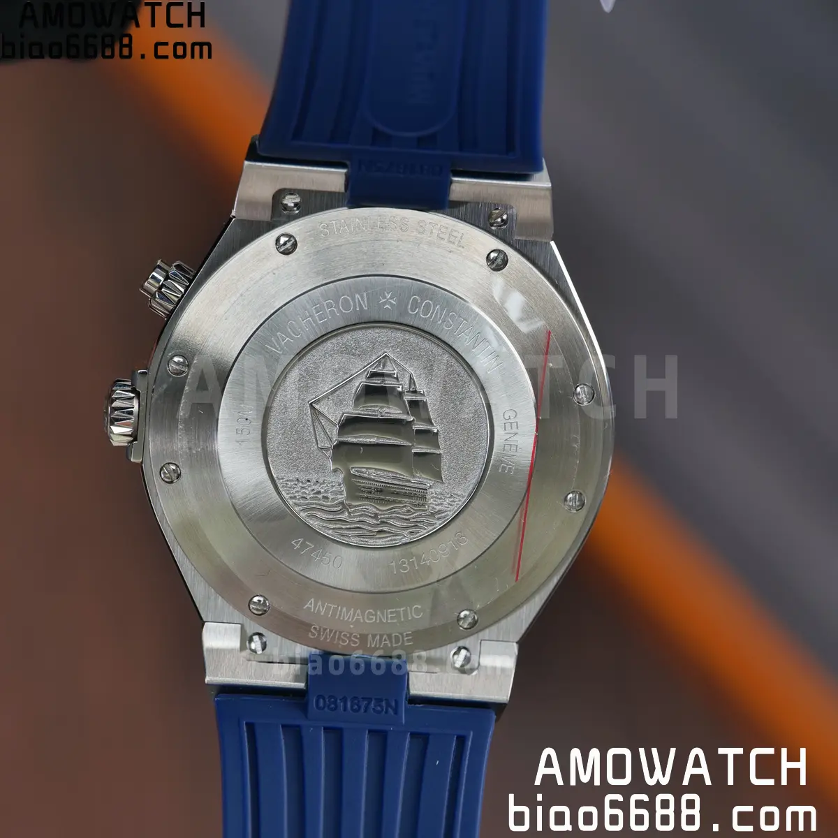 VC Overseas 47450 SS 9F Best Edition Blue Dial on Blue Rubber Strap 85 409e64f07175688 AMO Watch