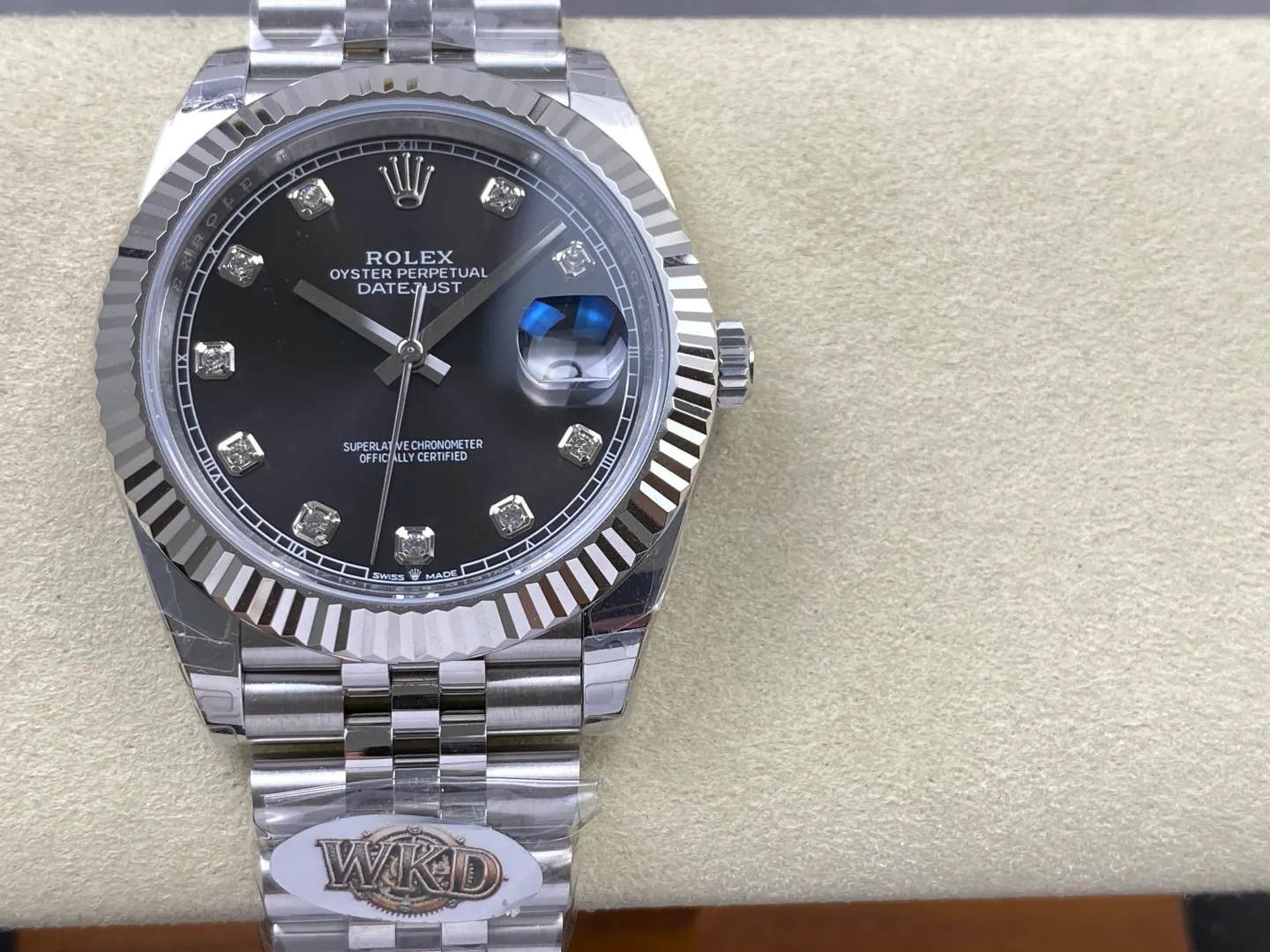Rolex DateJust 41 126334 WKD 1:1 Best Edition Black Diamond Dial on Jubilee Bracelet JH3235 (Free Sprung) 24 42e0c4b5461b43f AMO Watch
