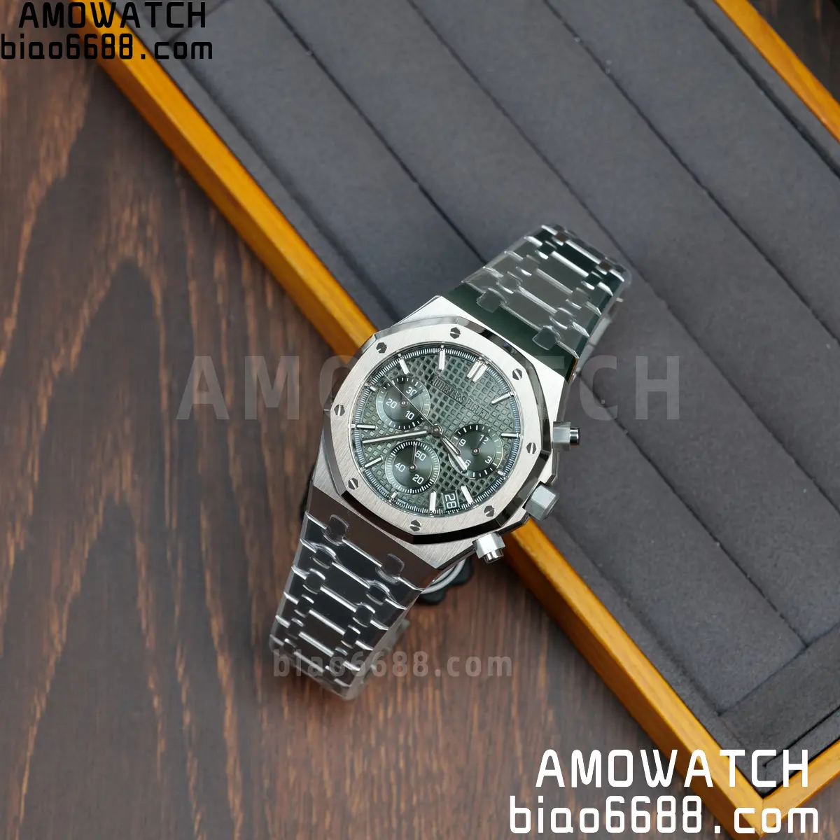 AP Royal Oak Chrono 26240 SS ZF 1:1 Best Edition Green Dial on SS Bracelet SA4401 Super Clone V2 (Free Sprung) 102 44e42aa57749ea2 阿默表行AmoWatch