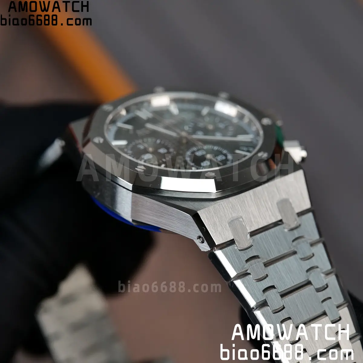 AP Royal Oak Chrono 26240 SS ZF 1:1 Best Edition Green Dial on SS Bracelet SA4401 Super Clone V2 (Free Sprung) 76 4692f24cc8bd174 阿默表行AmoWatch