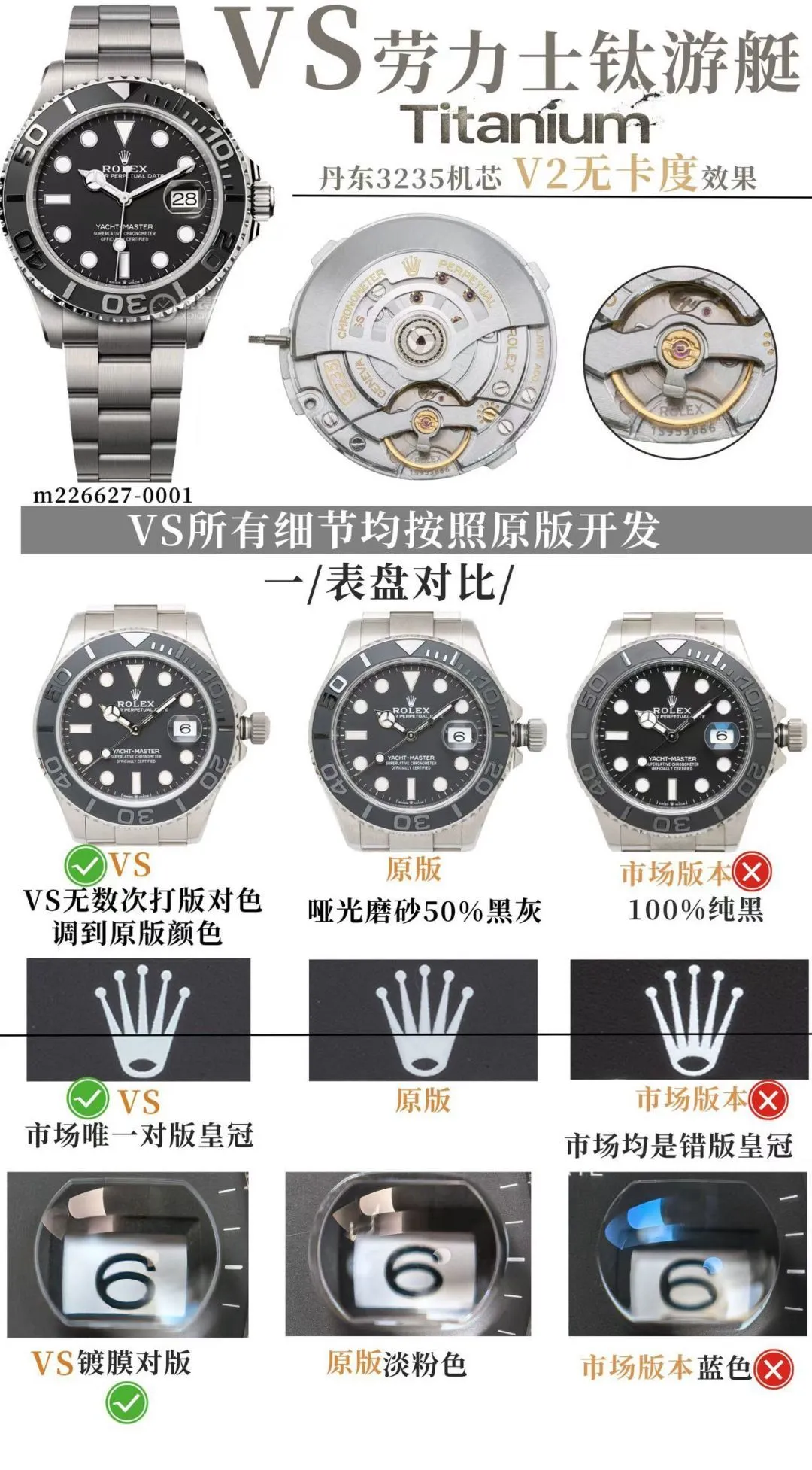 Comparison Evaluation:Rolex Yacht-Master 42mm 226627 VSF Factory 10 4fdeeb5e83522bc 阿默表行AmoWatch