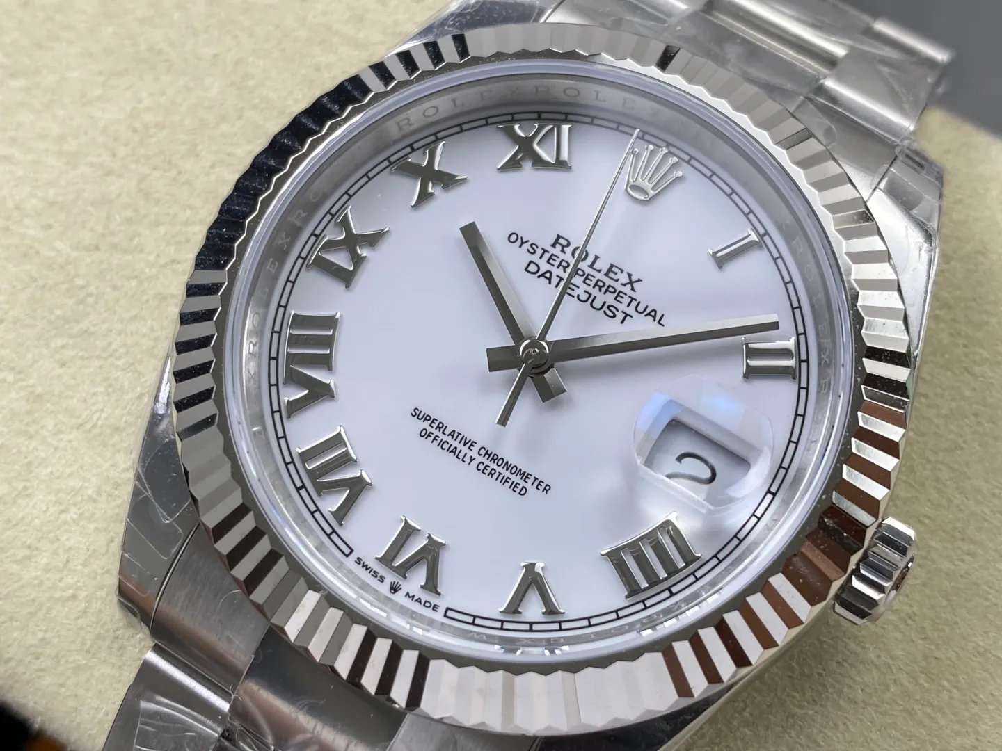 Rolex DateJust 41 126334 WKD 1:1 Best Edition White Roman Dial on Oyster Bracelet JH3235 (Free Sprung) 36 5544b4435721939 AMO Watch