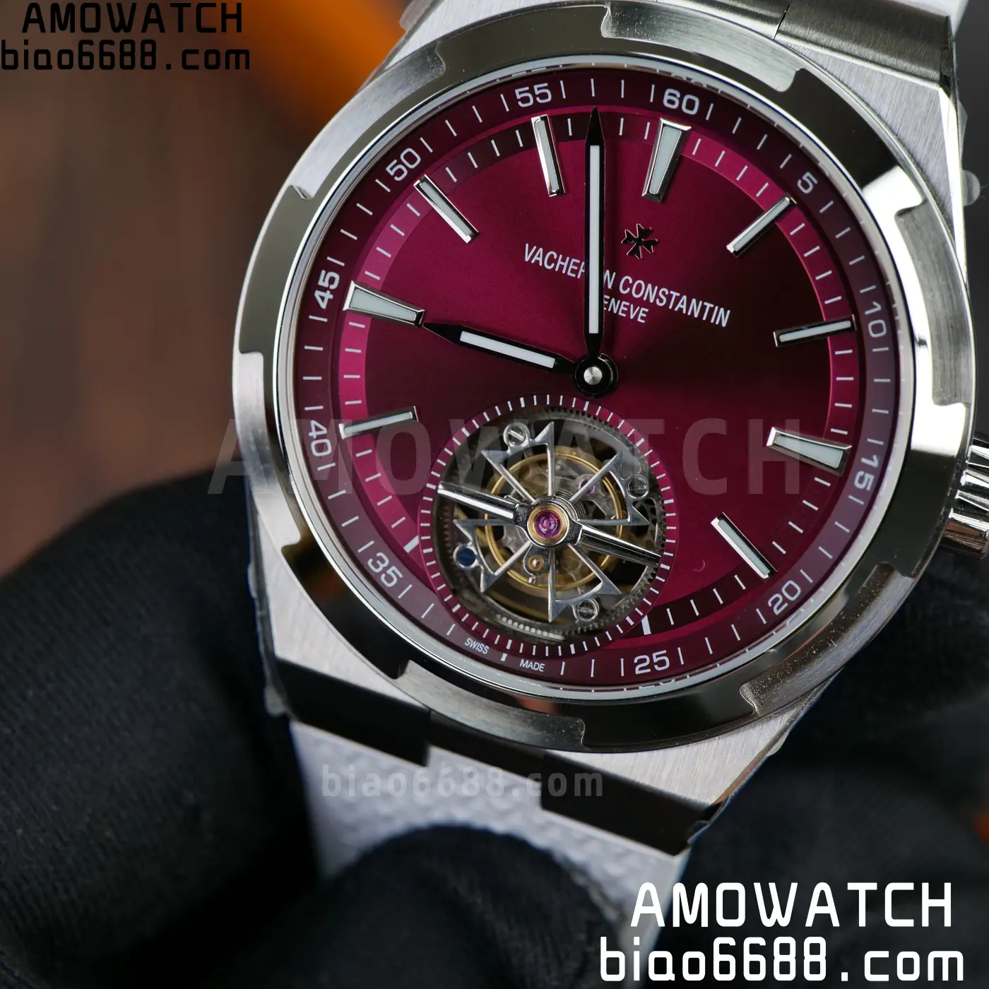 VC Overseas 42.5mm 6000V BBS Factory Best Edition White Dial Red Rubber Strap Tourbillon 70 57ecd08127c273a AMO Watch