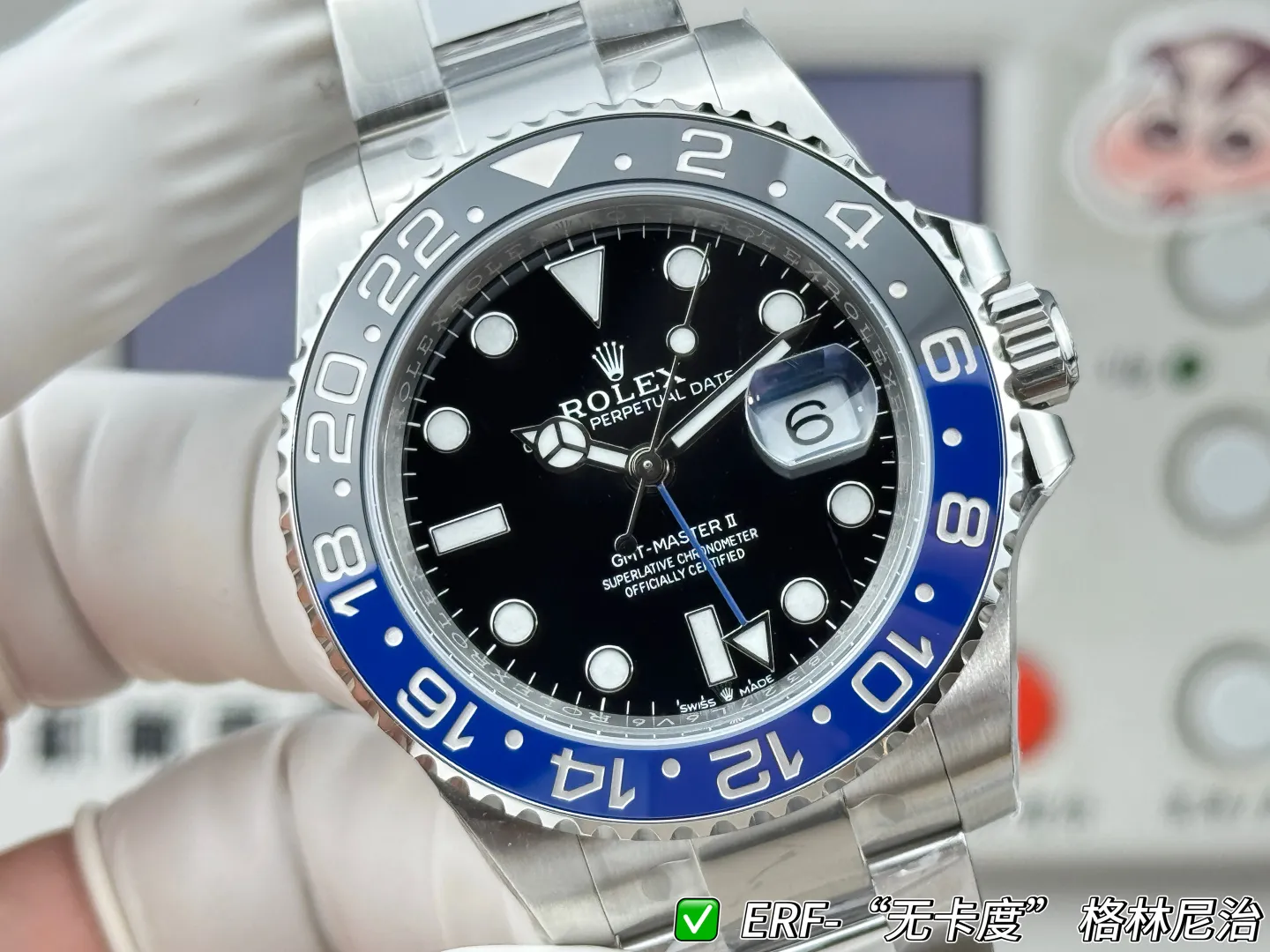 Rolex GMT-Master II 126710 BLNR 904L Steel ERF 1:1 Best Edition on Oyster Bracelet JH3285 (Free Sprung) 22 58f21d8f43002f1 AMO Watch