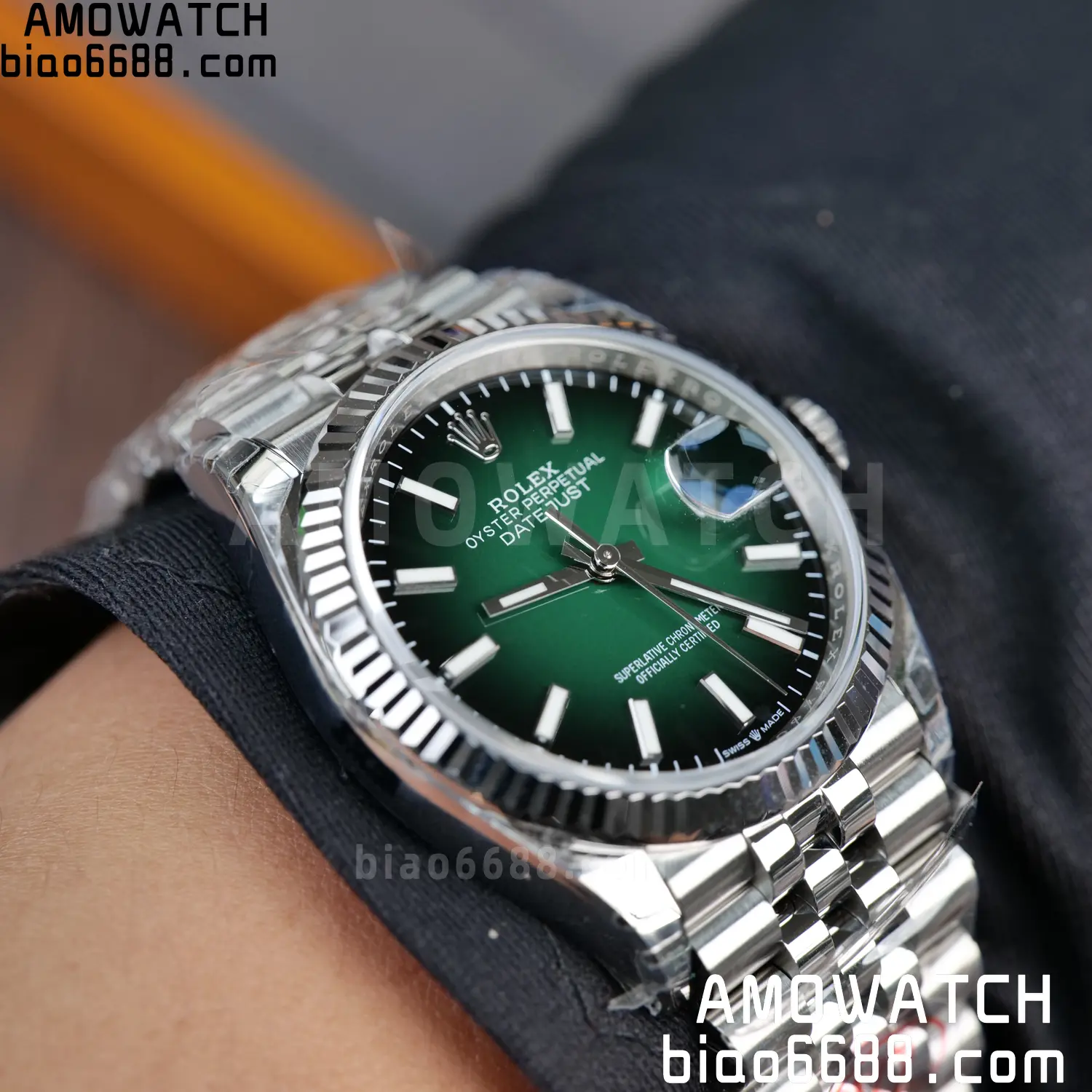 Rolex DateJust 36 SS 126234 VSF 1:1 Best Edition 904L Steel Gradient Green Dial on Jubilee Bracelet VS3235 V2 121g 100 5e98b151f339836 阿默表行AmoWatch