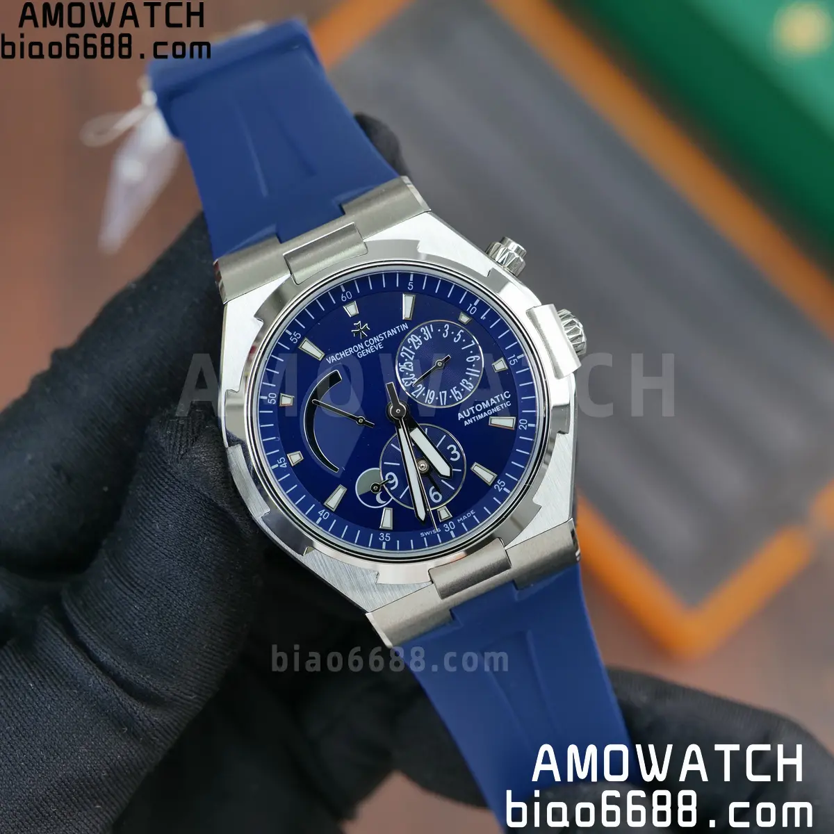 VC Overseas 47450 SS 9F Best Edition Blue Dial on Blue Rubber Strap 64 607b49b901bb9a2 AMO Watch