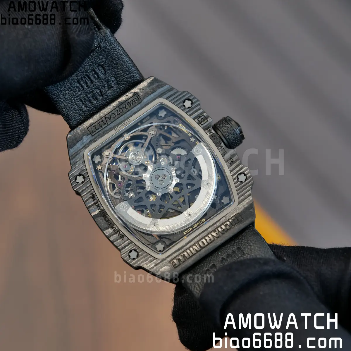 RICHARD MILLE RM67-02 Black NTPT All Black Skeleton Dial on Black Elastic strap CRMA7 Clone V10 93 612c765d4b3c726 阿默表行AmoWatch