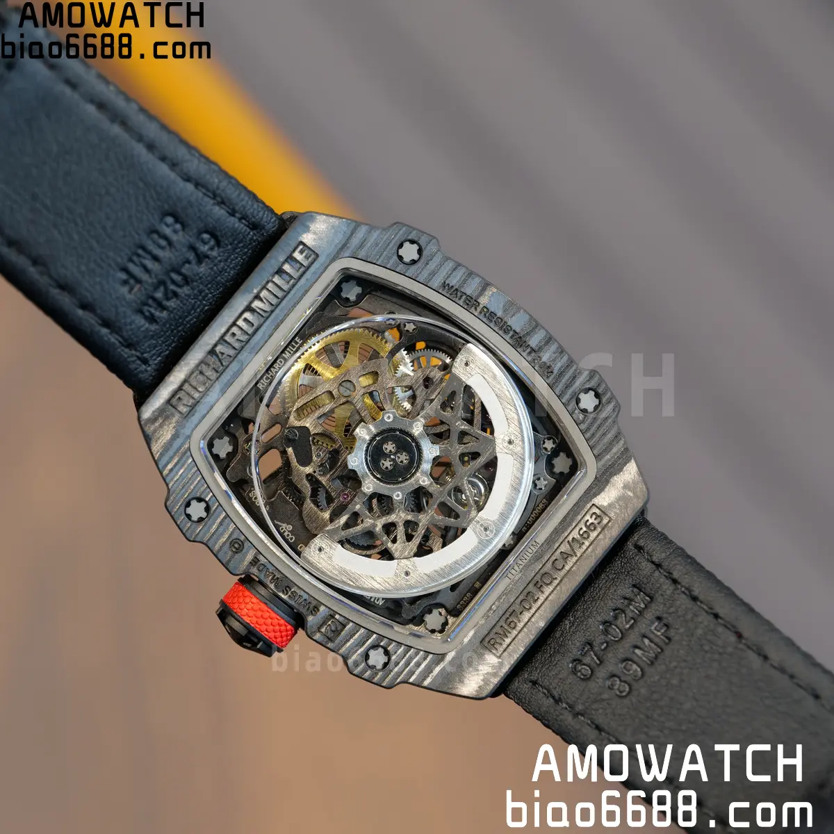 RICHARD MILLE RM67-02 Black NTPT Black/Red Skeleton Dial on Black Nylon Strap CRMA7 Clone V10 82 644c2c89ce533f5 阿默表行AmoWatch