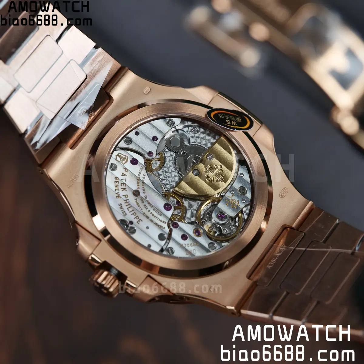 Patek Philippe Nautilus 5712R RG WSF 1:1 Best Edition Brown Dial on RG Bracelet JH240 Super Clone 109 67757ad16d1dcc7 阿默表行AmoWatch