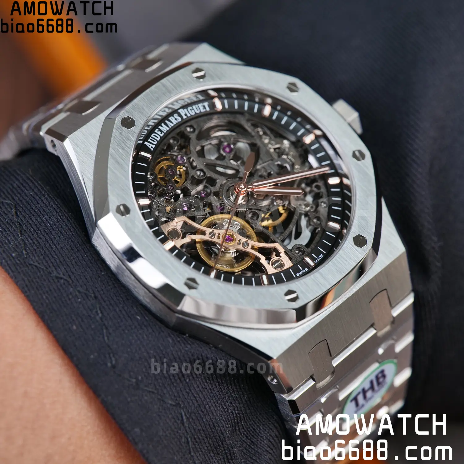 Royal Oak 41mm Openworked 15407 SS THB 1:1 Best Edition on SS Bracelet SA3132 V4 (Free Sprung) 101 6a13670cce0abd3 AMO Watch