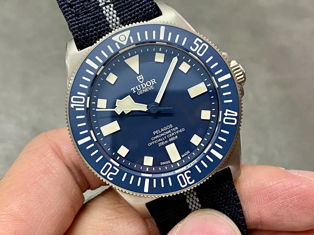 Tudor Pelagos FXD 25707B M+F 1:1 Best Edition Blue Dial on Blue Nylon Strap 8N24 19 6a6b023db62e584 AMO Watch