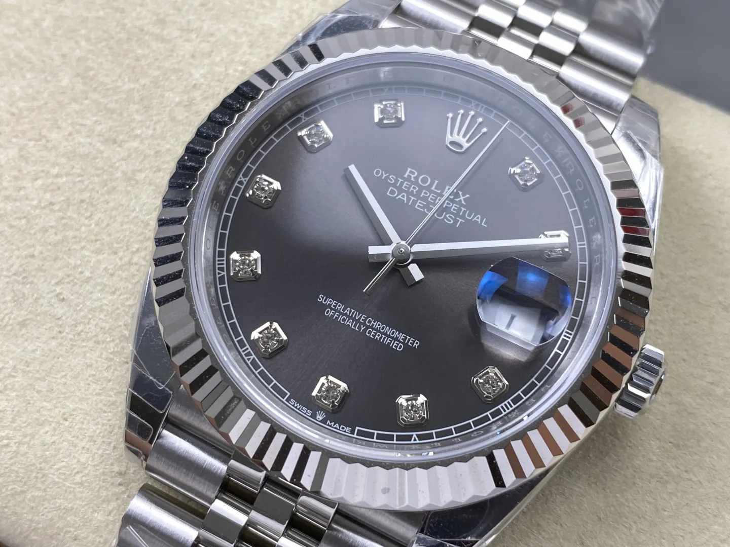 Rolex DateJust 41 126334 WKD 1:1 Best Edition Gray Diamond Dial on Jubilee Bracelet JH3235 (Free Sprung) 26 6a71af7b46f5faa AMO Watch