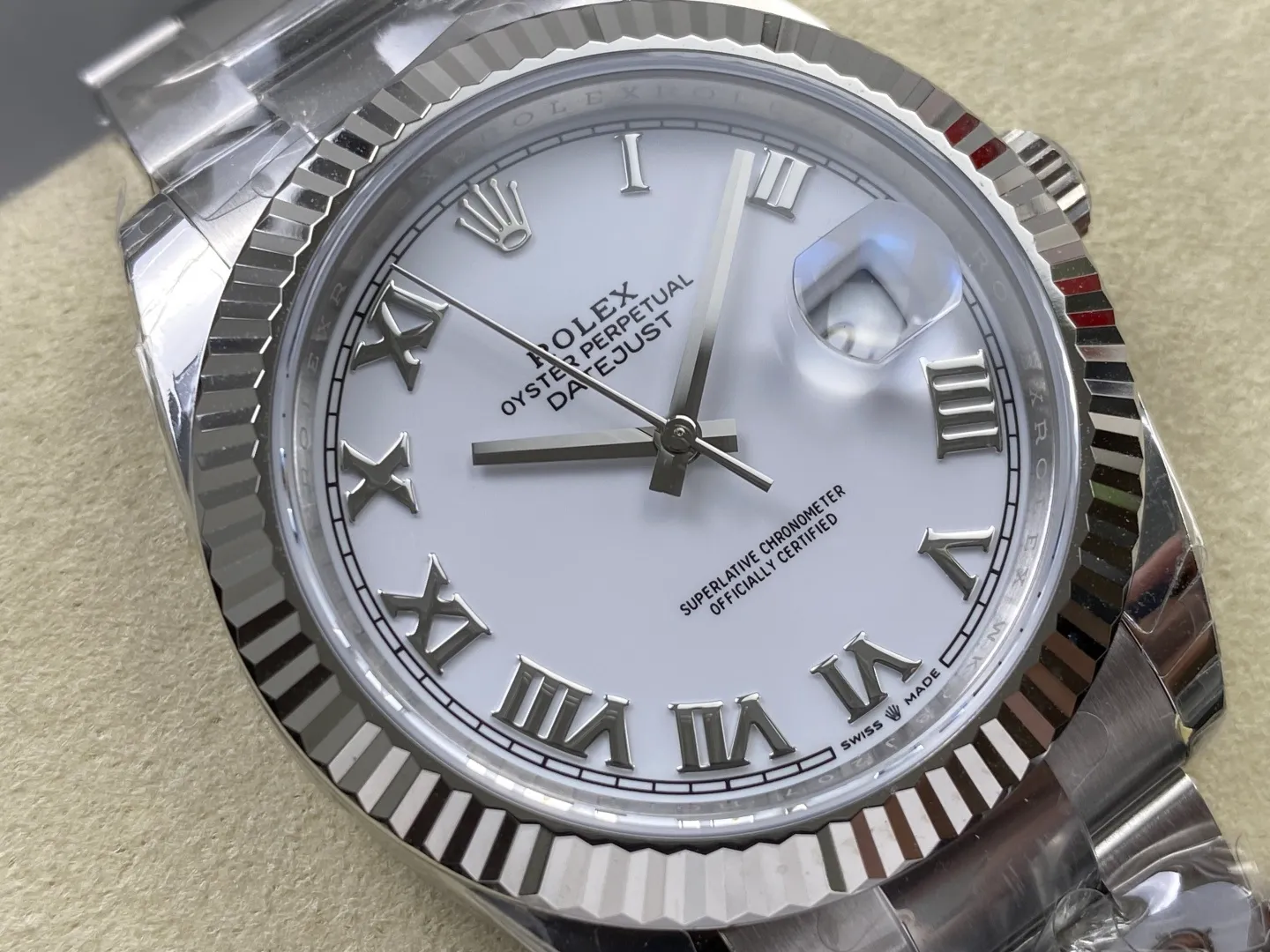 Rolex DateJust 41 126334 WKD 1:1 Best Edition White Roman Dial on Oyster Bracelet JH3235 (Free Sprung) 34 6ba8d00d6a73030 AMO Watch