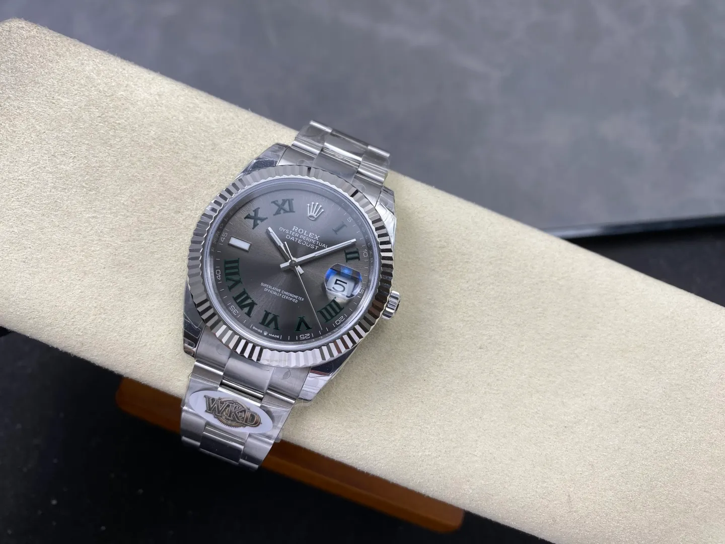 Rolex DateJust 41 126334 WKD 1:1 Best Edition Gray Roman Dial on Oyster Bracelet JH3235 (Free Sprung) 35 6c1f38ec3871273 AMO Watch