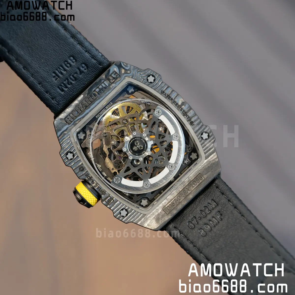 RICHARD MILLE RM67-02 Black NTPT Yellow Skeleton Dial on Black NylonStrap CRMA7 Clone V10 106 6dc1418dd3b3122 阿默表行AmoWatch