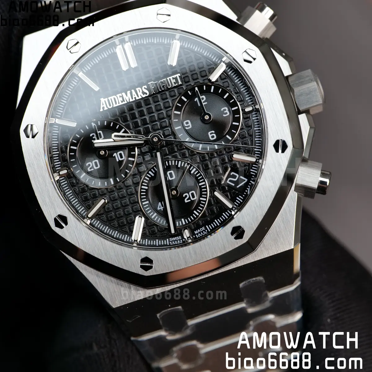 AP Royal Oak Chrono 26240 SS ZF 1:1 Best Edition Black Dial on SS Bracelet SA4401 Super Clone V2 (Free Sprung) 86 704918b6faf33b0 阿默表行AmoWatch