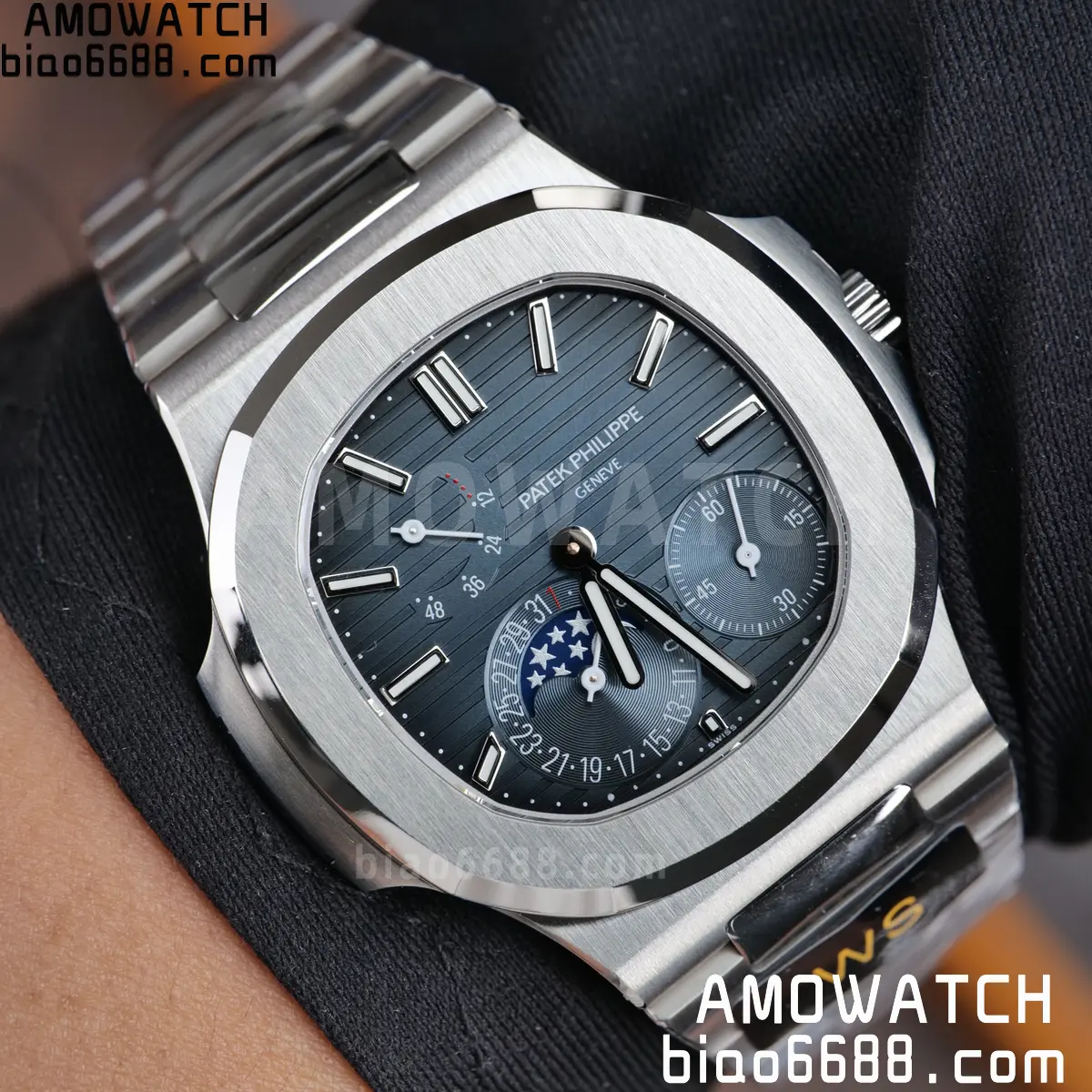 Patek Philippe Nautilus 5712 SS WSF 1:1 Best Edition Blue Dial on SS Bracelet JH240 Super Clone 112 70a8d46652b270e AMO Watch