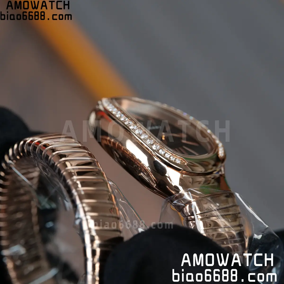BVLGARI Serpenti Seduttori Watch 101815 RG BVF 1:1 Best Edition Black Dial on YG Bracelet ETA Quartz 60 75919793a510a43 AMO Watch