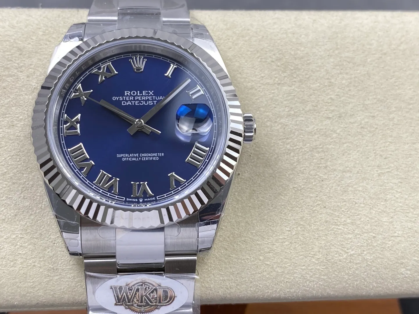 Rolex DateJust 41 126334 WKD 1:1 Best Edition Blue Roman Dial on Oyster Bracelet JH3235 (Free Sprung) 32 765cc3dd5678408 AMO Watch