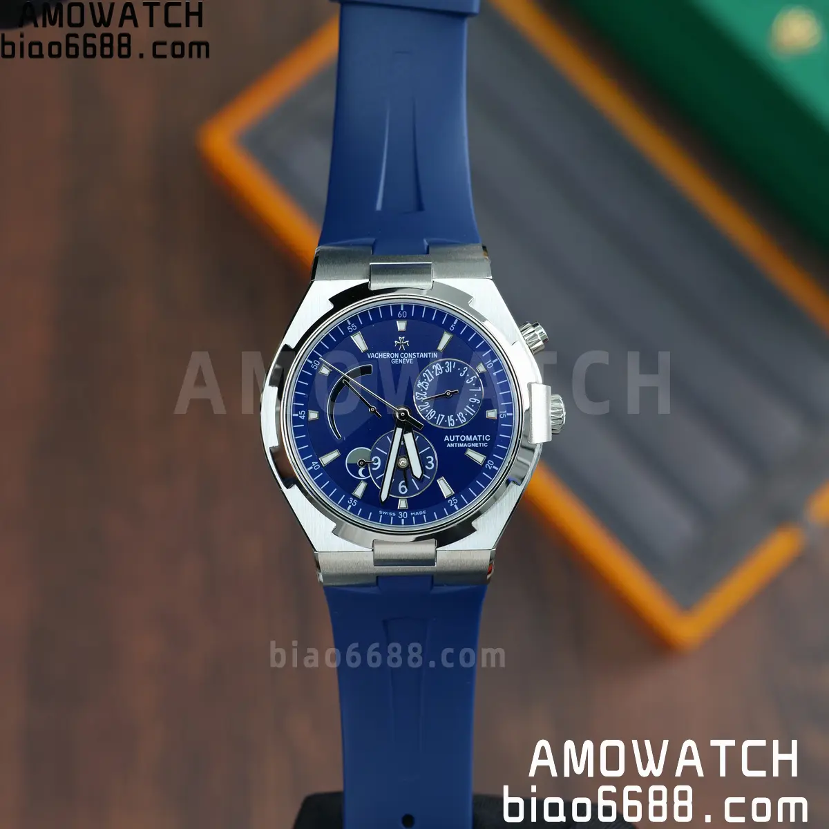 VC Overseas 47450 SS 9F Best Edition Blue Dial on Blue Rubber Strap 68 79c8ce12ab02dc4 AMO Watch