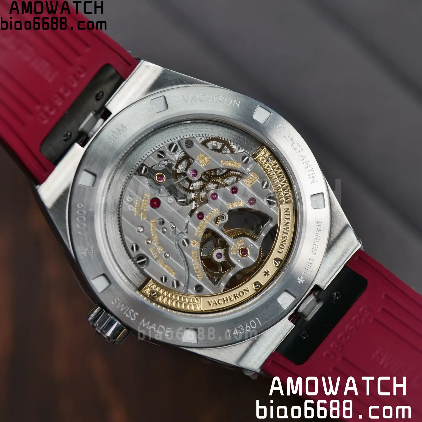 VC Overseas 42.5mm 6000V BBS Factory Best Edition Red Dial Red Rubber Strap Tourbillon 92 7c73e0fccce05d6 AMO Watch