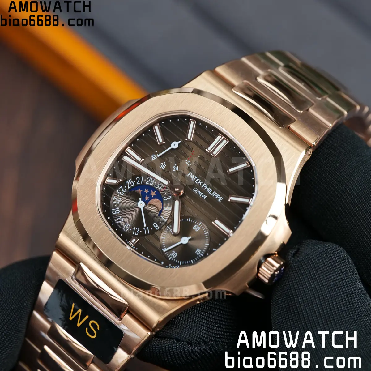 Patek Philippe Nautilus 5712R RG WSF 1:1 Best Edition Brown Dial on RG Bracelet JH240 Super Clone 92 7dbf2377d943e0e 阿默表行AmoWatch