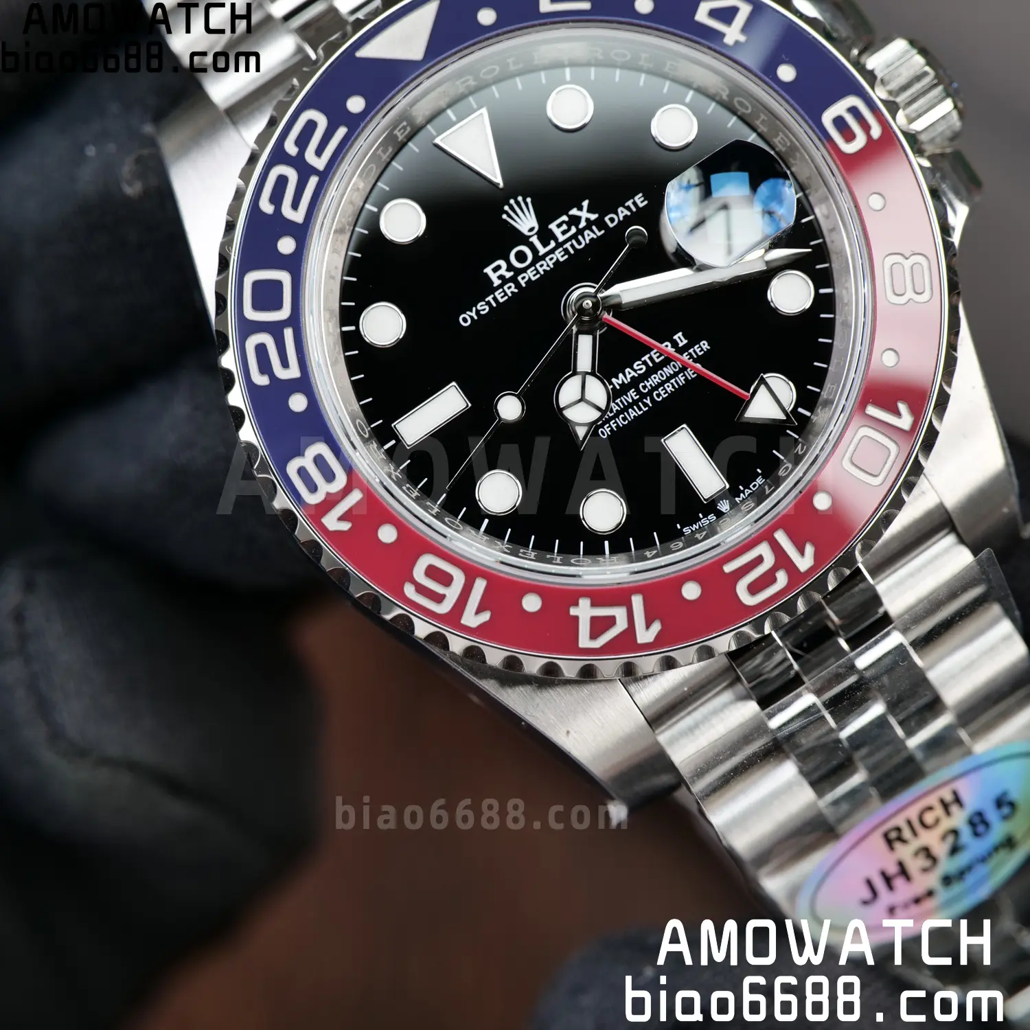Rolex GMT-Master II 126710 BLRO 904L Steel RICH 1:1 Best Edition on Jubilee Bracelet JH3285 (Free Sprung) V2 87 7df30e77b2cc911 阿默表行AmoWatch