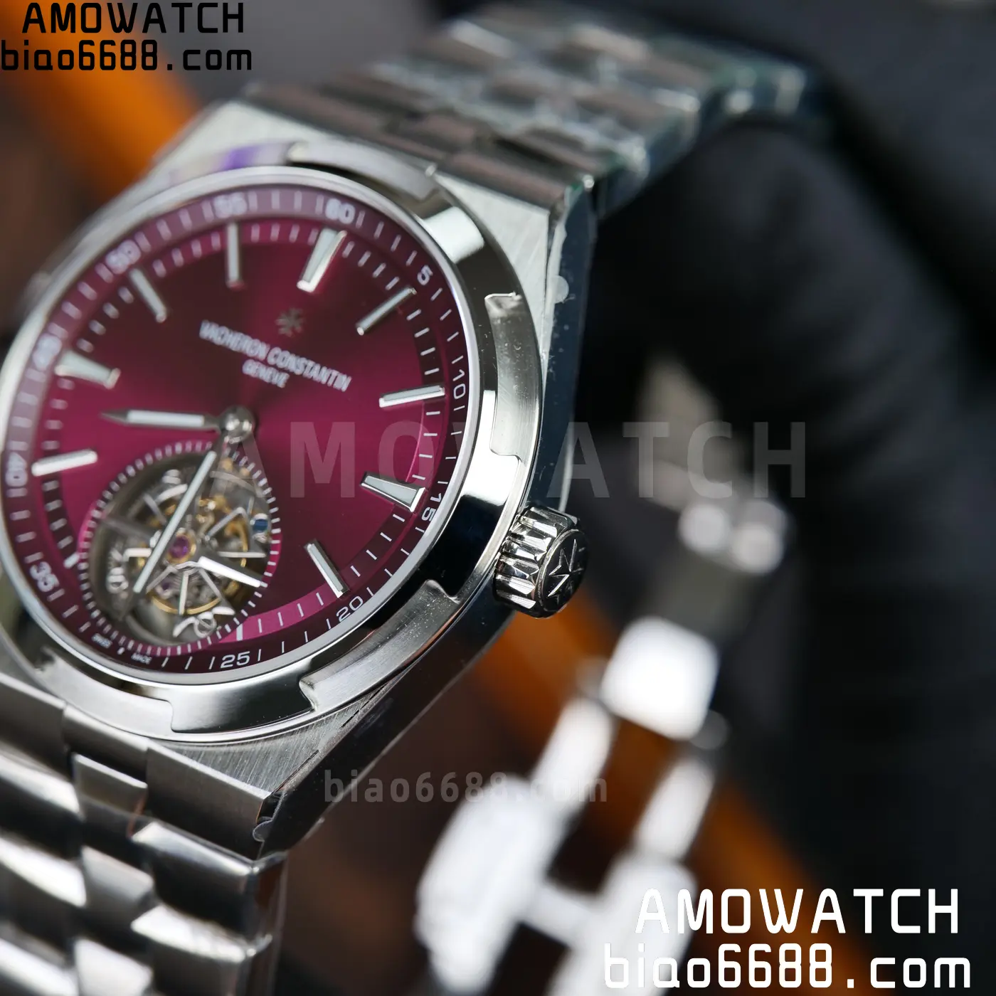 VC Overseas 42.5mm 6000V BBS Factory Best Edition Red Dial SS Bracelet Tourbillon 74 80b396af4677687 AMO Watch
