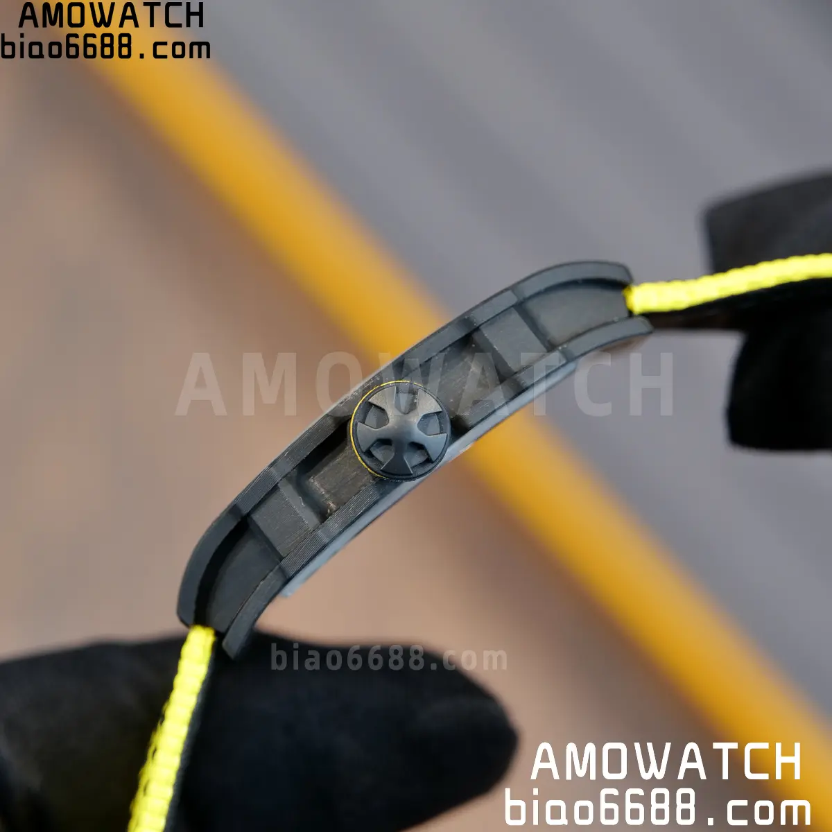RICHARD MILLE RM67-02 Black NTPT Yellow Skeleton Dial on Yellow Nylon Strap CRMA7 Clone V10 95 81b7285a5c4ad8f 阿默表行AmoWatch
