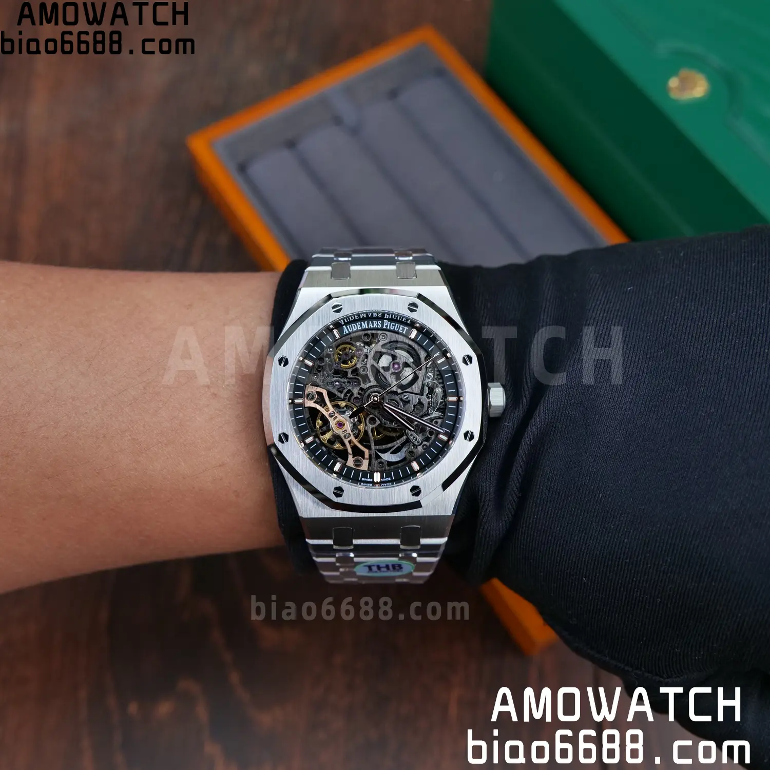 Royal Oak 41mm Openworked 15407 SS THB 1:1 Best Edition on SS Bracelet SA3132 V4 (Free Sprung) 102 8238d64fad0b598 AMO Watch