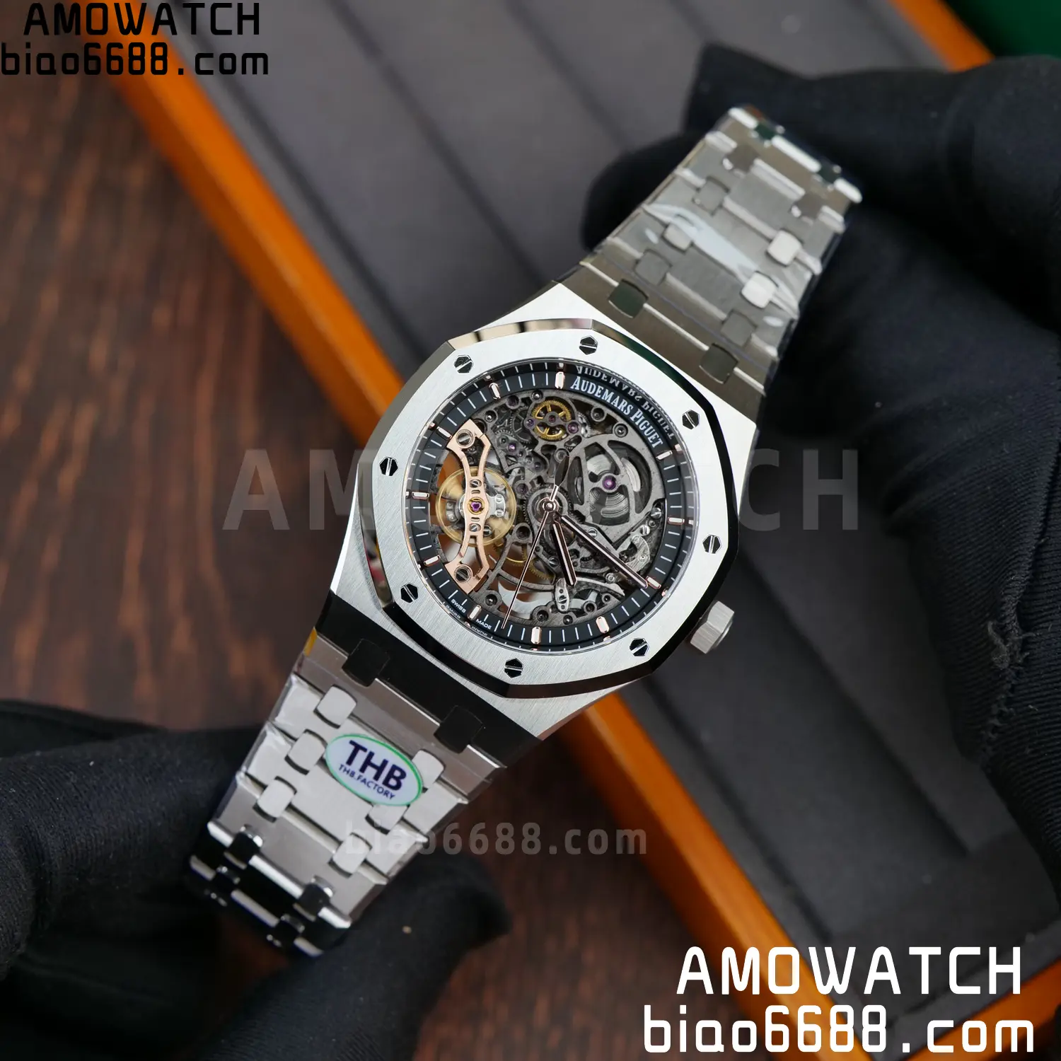 Royal Oak 41mm Openworked 15407 SS THB 1:1 Best Edition on SS Bracelet SA3132 V4 (Free Sprung) 73 83a09001b4f6138 AMO Watch