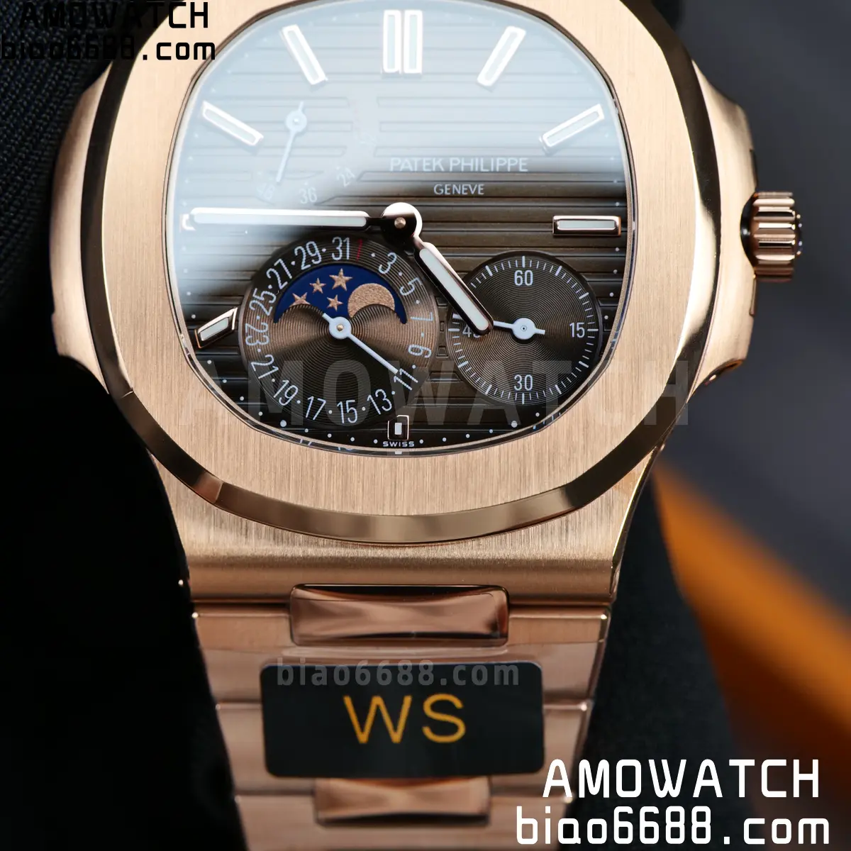 Patek Philippe Nautilus 5712R RG WSF 1:1 Best Edition Brown Dial on RG Bracelet JH240 Super Clone 104 8464a934aa0a83b 阿默表行AmoWatch