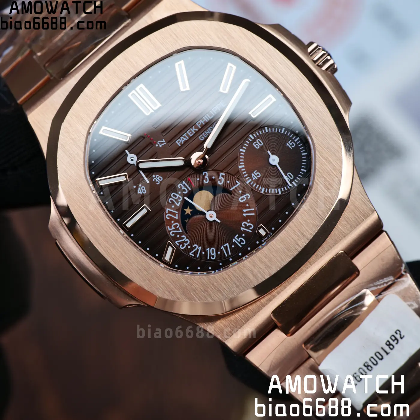 Patek Philippe Nautilus 5712R RG UMI 1:1 Best Edition Brown Dial on RG Bracelet A240 Super Clone Weighted 86 85b05e7338b39b1 AMO Watch