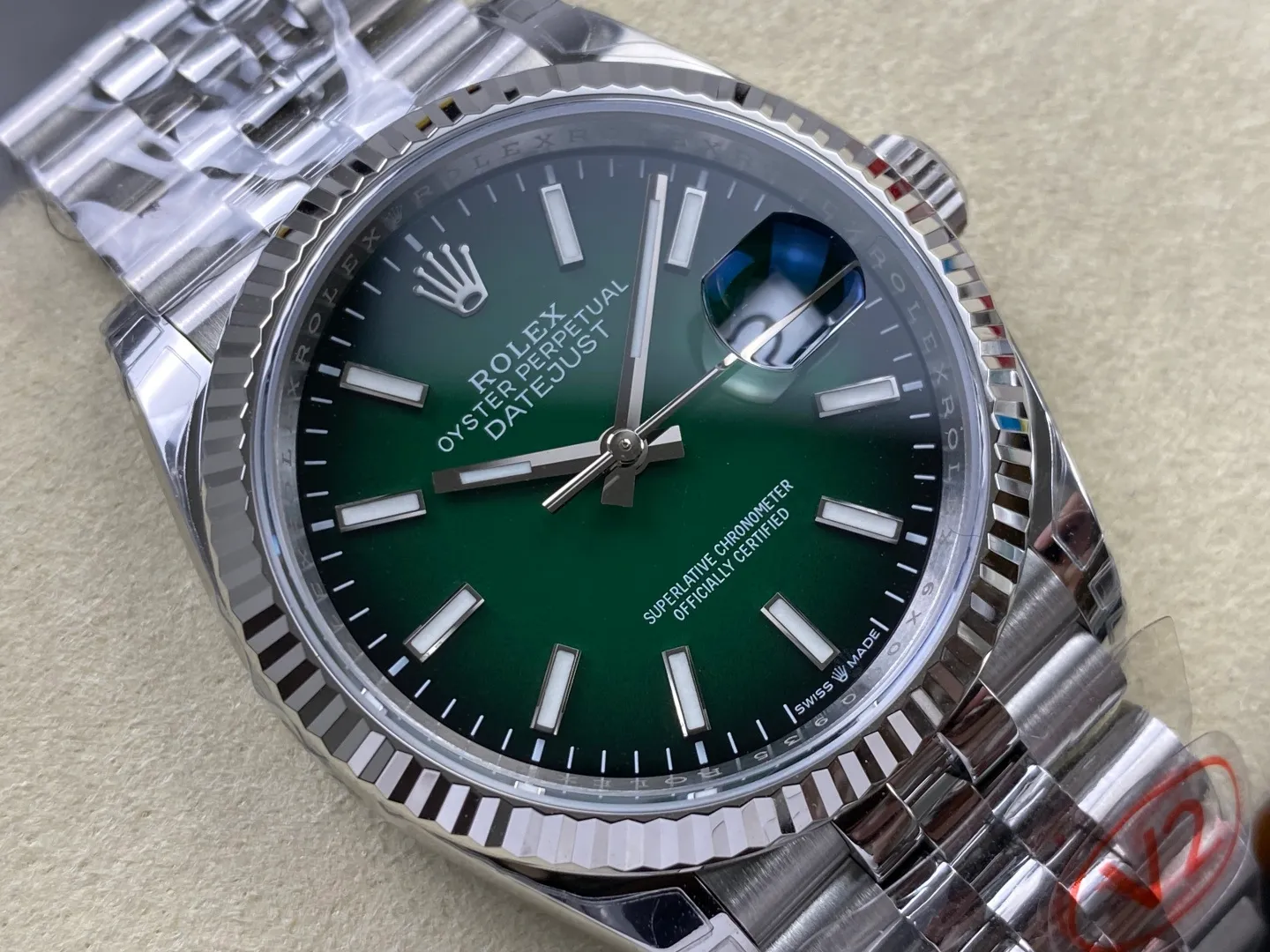 Rolex DateJust 36 SS 126234 VSF 1:1 Best Edition 904L Steel Gradient Green Dial on Jubilee Bracelet VS3235 V2 121g 23 874893b3668c153 阿默表行AmoWatch