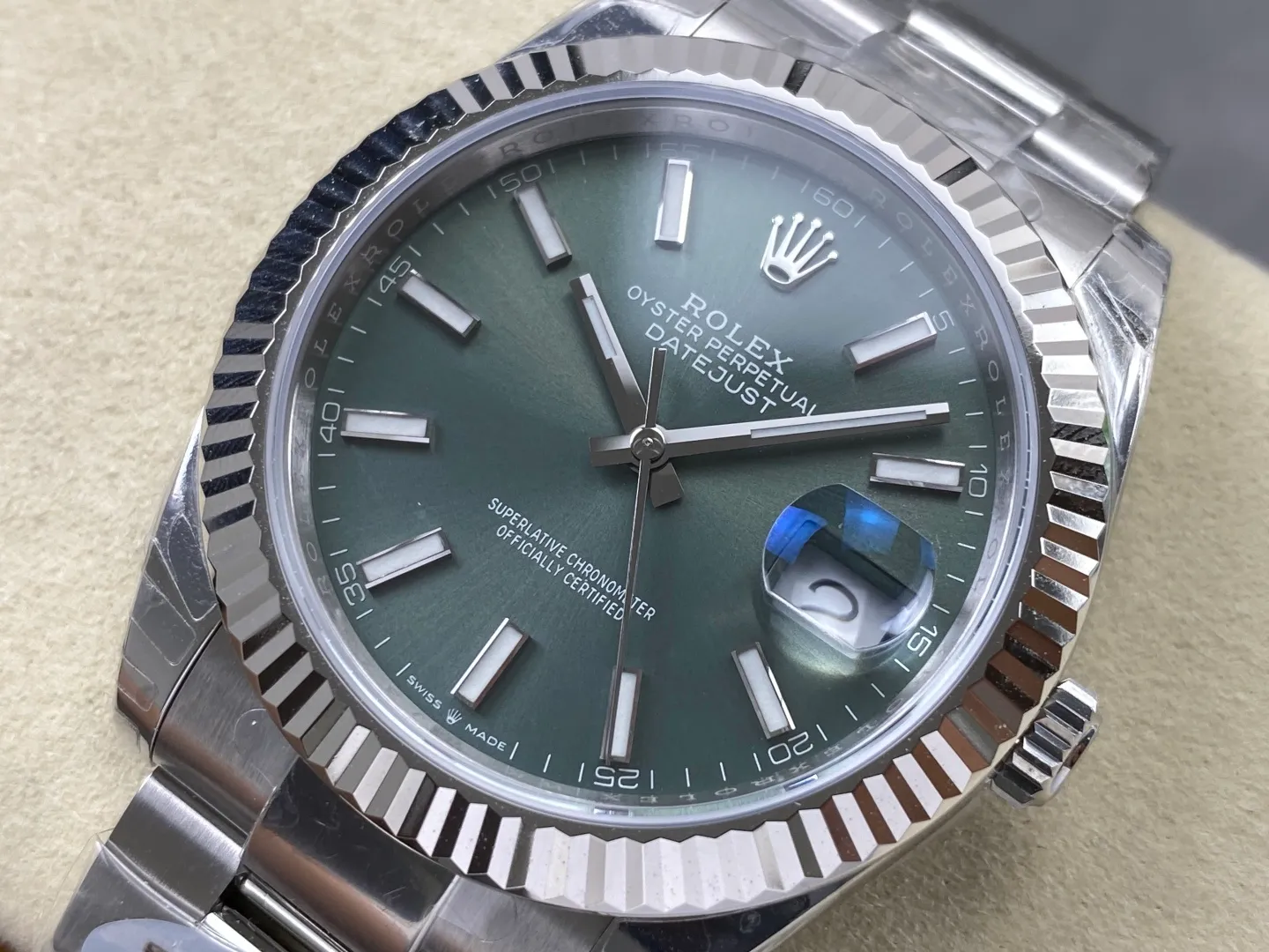 Rolex DateJust 41 126334 WKD 1:1 Best Edition Green Dial on Oyster Bracelet JH3235 (Free Sprung) 34 89446bae79db9aa AMO Watch