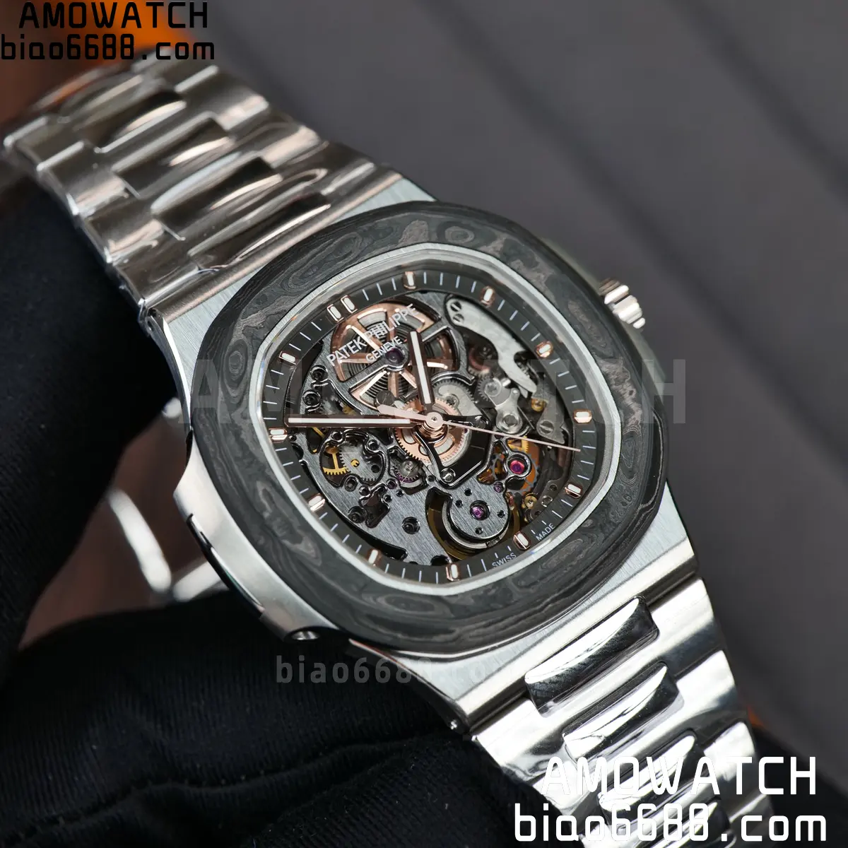 PP Nautilus Artisans de Genève 5711 squelette Best Edition Skeleton Dial on SS Bracelet 95 8a55ffab429425c 阿默表行AmoWatch