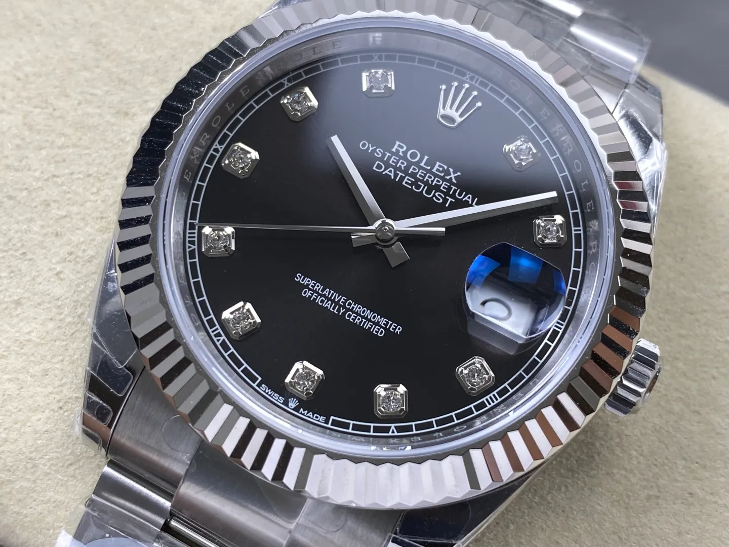 Rolex DateJust 41 126334 WKD 1:1 Best Edition Black Diamond Dial on Oyster Bracelet JH3235 (Free Sprung) 34 8aee7557a3a621c AMO Watch